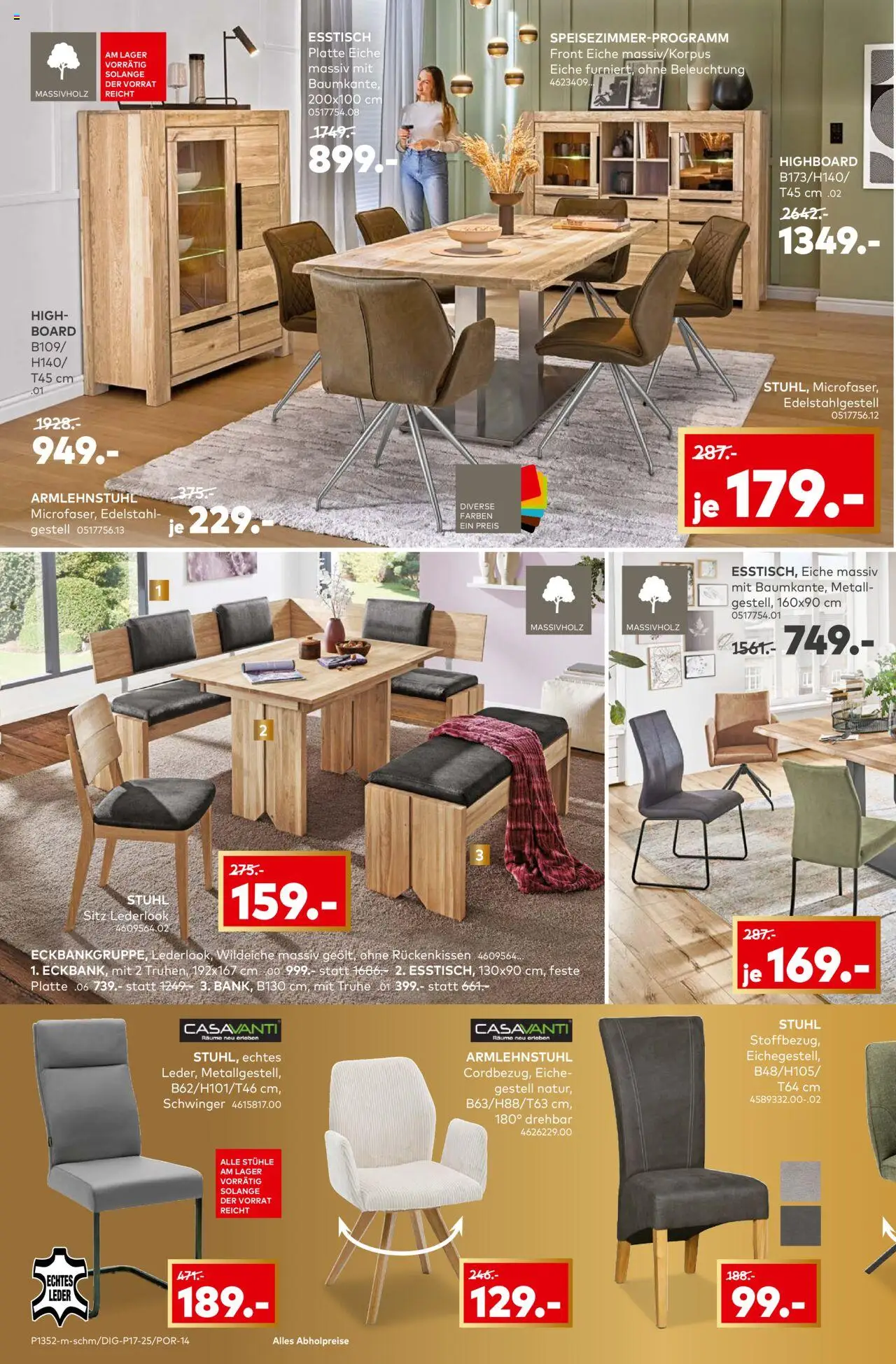 Porta! Prospekt 	 – gültig ab 08.09.2025 | Seite: 12 | Produkte: HIghboard, Truhe, Esstisch, Stuhl