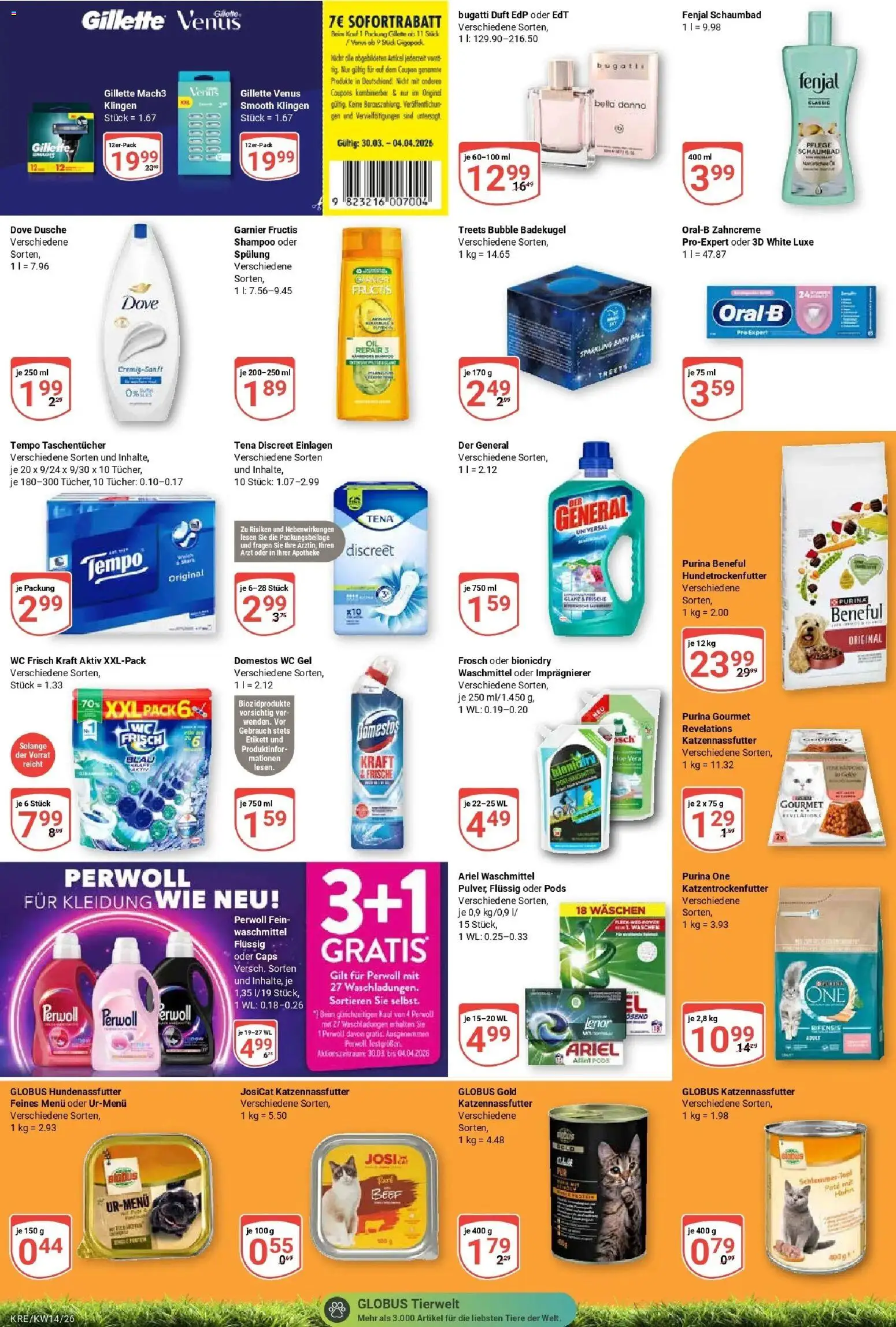 Globus prospekt Krefeld	 – gültig ab 30.03.2026 | Seite: 25 | Produkte: Duft, Shampoo, Wc frisch, Tempo