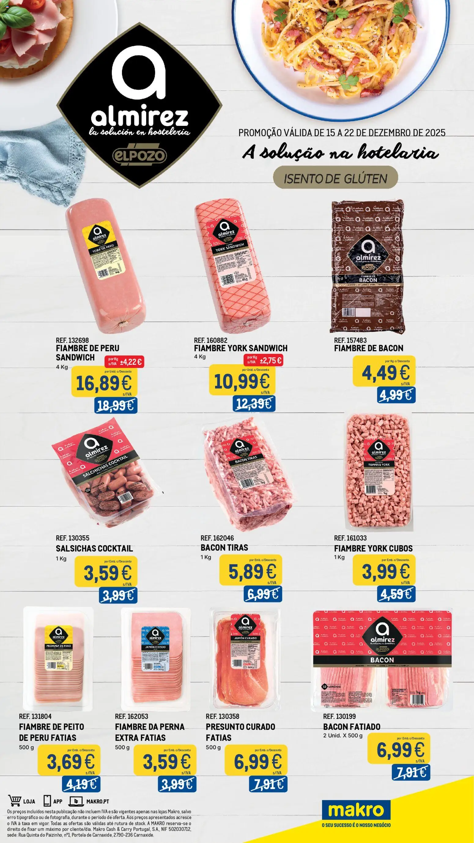 Makro Monofolha Almirez │ válido de 15.12.2025 | Página: 1 | Produtos: Bacon, Peru, Presunto