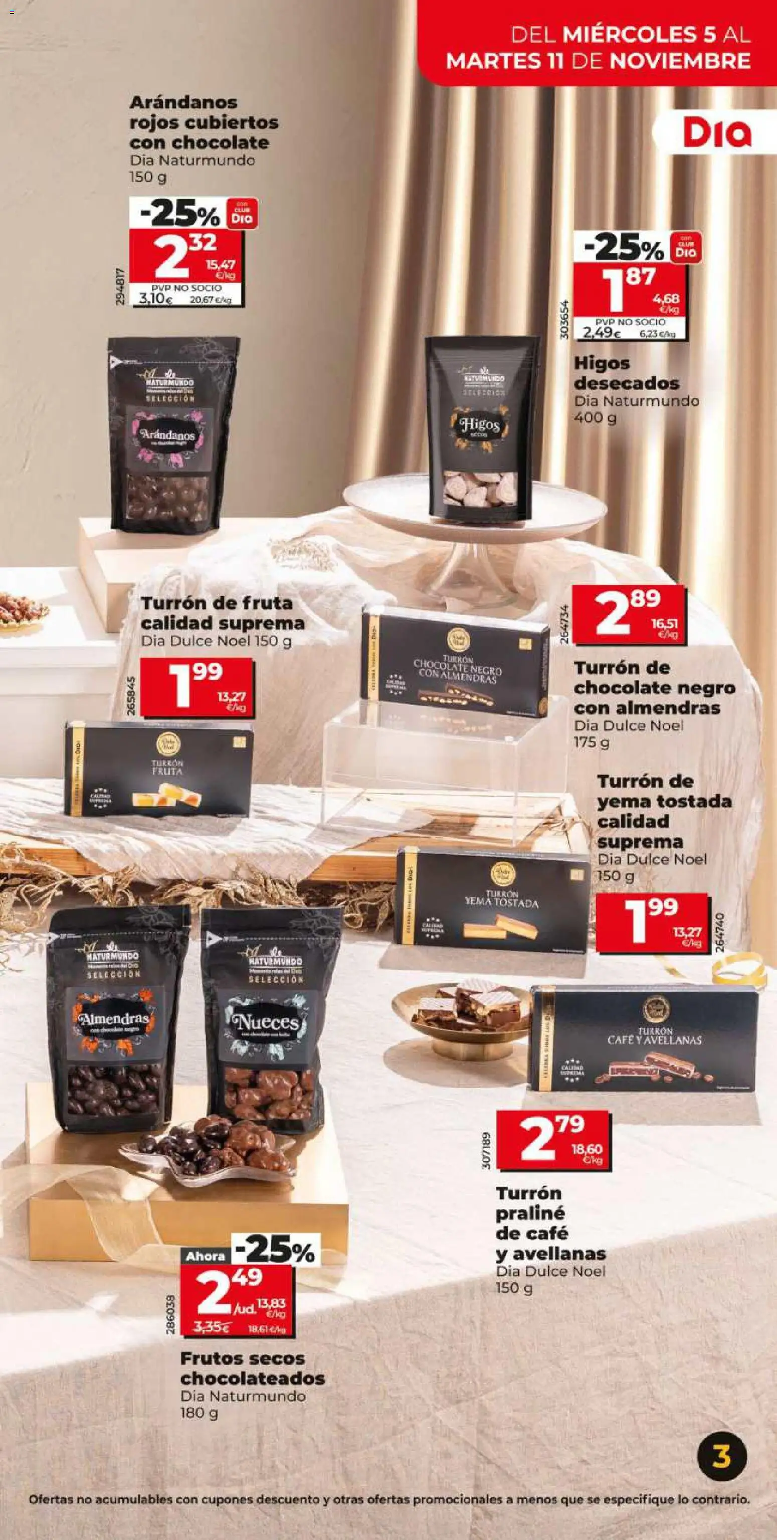 Dia - folleto Market │ válido desde el 05.11.2025 | Página: 3 | Productos: Café, Chocolate, Frutos secos, Μερέντα