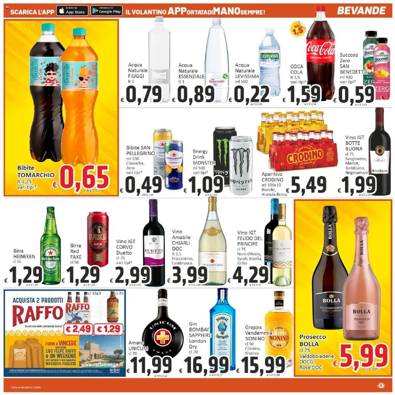 Volantino Paghi Poco del 20.10.2025 | Pagina: 9 | Prodotti: Prosecco, Arancia, Scaffale, Heineken