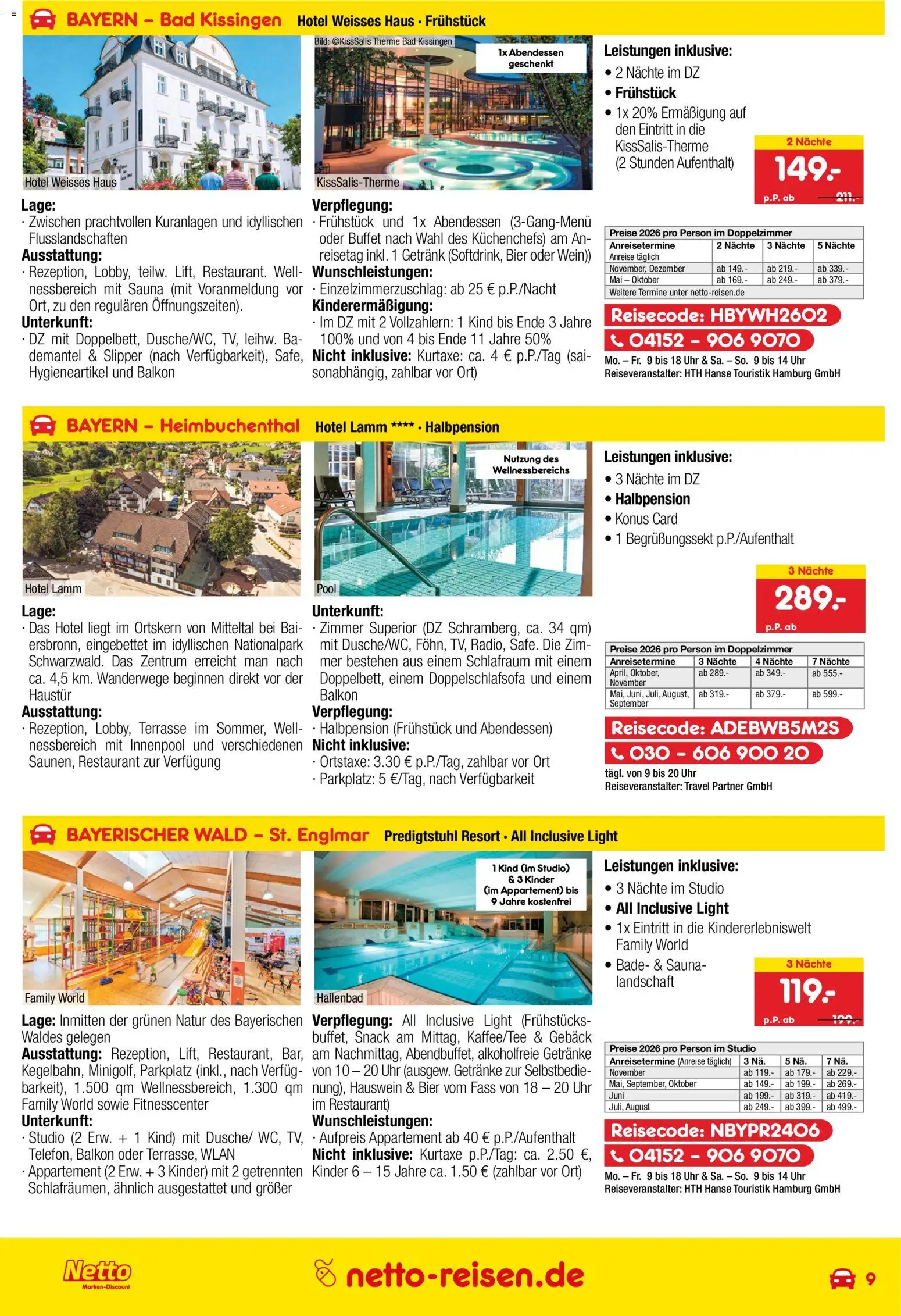 Netto Reisen Prospekt 	 – gültig ab 30.04.2026 | Seite: 9 | Produkte: Bier, Bad, Wein, Uhr