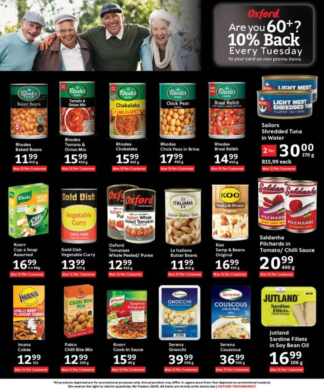 Oxford Freshmarket Specials │ valid from 20.08.2025 | Page: 11 | Products: Tuna, Baked beans, Tomatoes, Soup