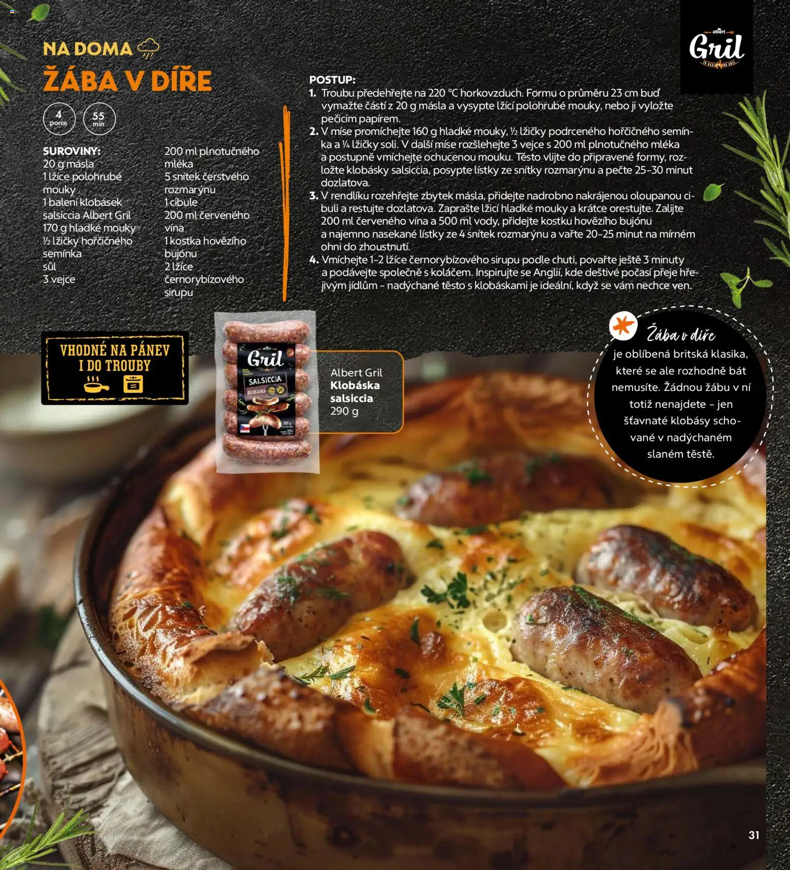Albert magazín od 01.04.2026 | Strana: 31 | Produkty: Vejce, Pánev, Klobásy, Gril