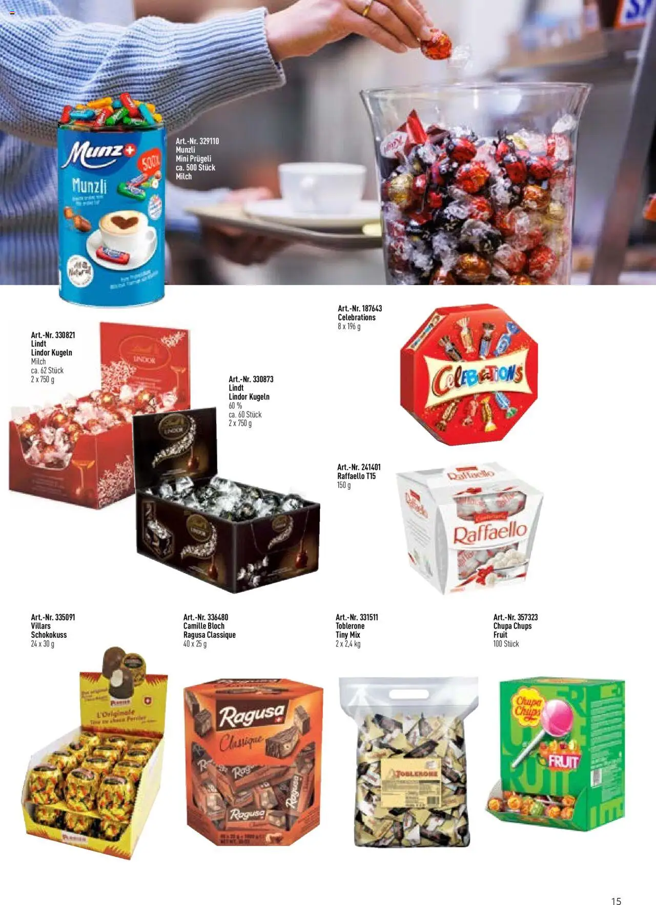 Prodega Aktionen Sortiments-Ideen für Kiosk und Shop ab 01.08.2024 | Seite: 15 | Produkte: Celebrations, Milch, Chips