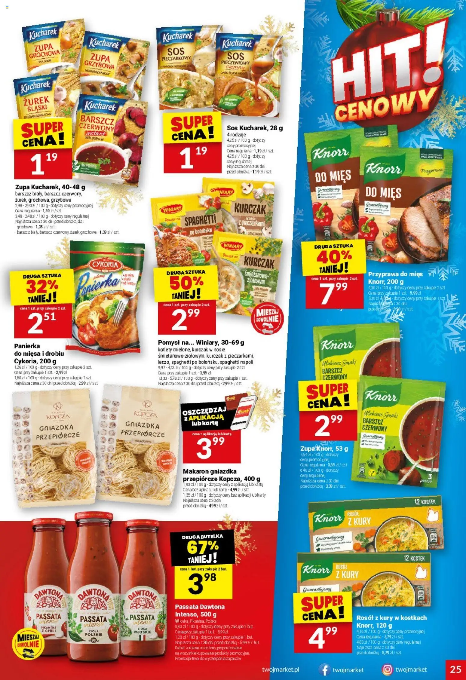 Twój Market Gazetka od 03.12.2025 | Strona: 25 | Produkty: Barszcz, Karta, Zupa, Makaron