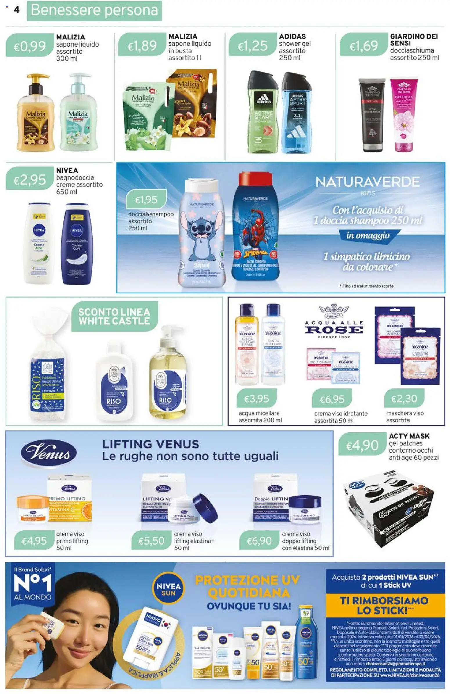 Volantino Sirene Blu del 01.04.2026 | Pagina: 4 | Prodotti: Acqua micellare, Riso, Maschera viso, Crema viso