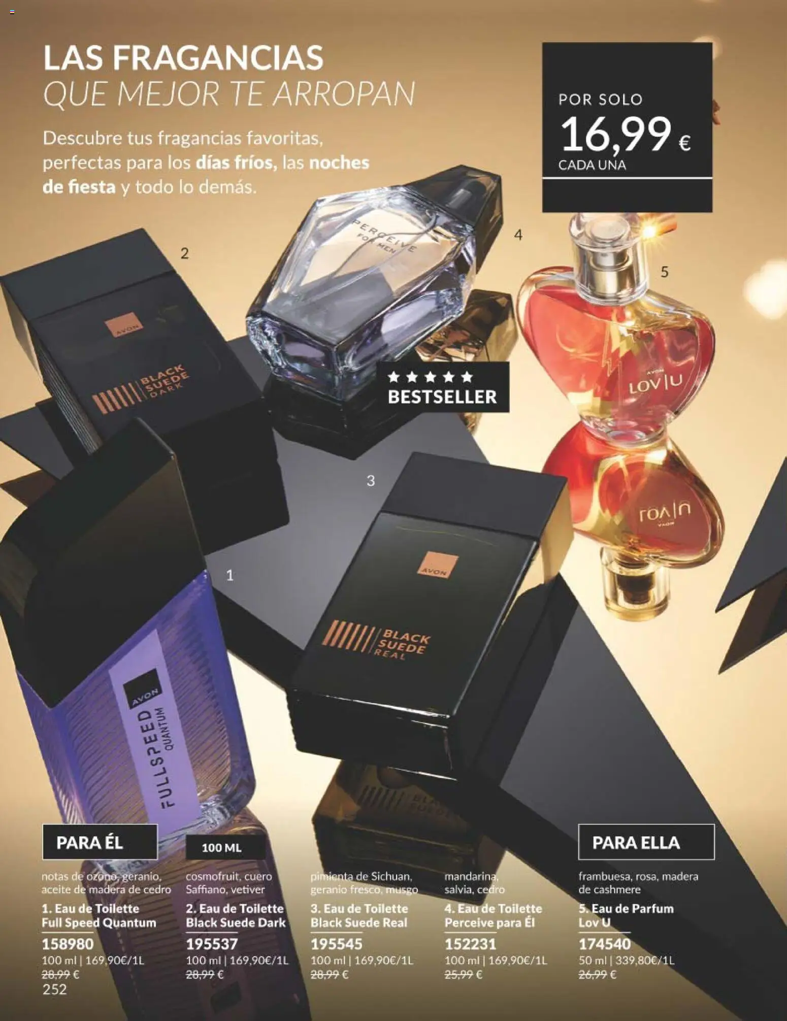 Catálogo AVON campaña 11 Black Friday │ válido desde el 01.11.2025 | Página: 252 | Productos: Eau de toilette, Aceite, Té, Eau de parfum