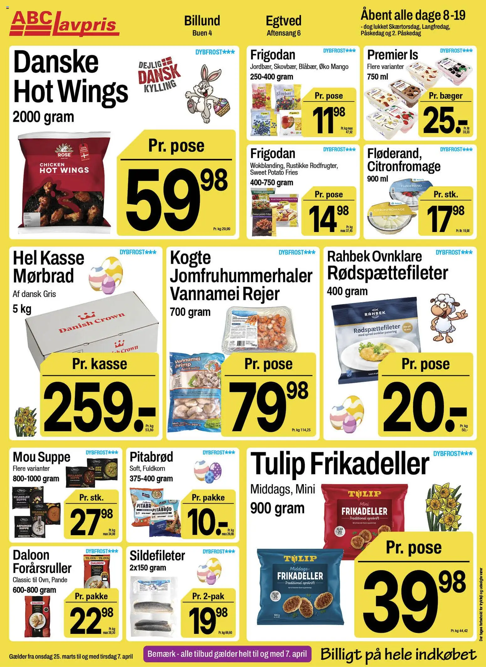 Abc Lavpris tilbudsavis – gyldig fra 25.03.2026 | Side: 9 | Produkter: Is, Frikadeller, Suppe, Asparges