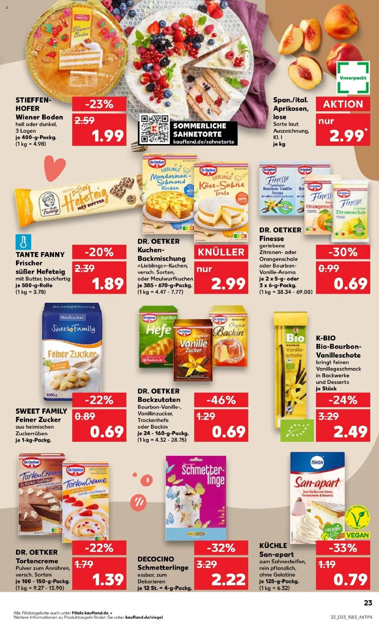 Kaufland prospekt Eschwege	 - gültig ab dem 14.08.2025 | Seite: 23 | Produkte: Butter, Creme, Bourbon, Kuchen
