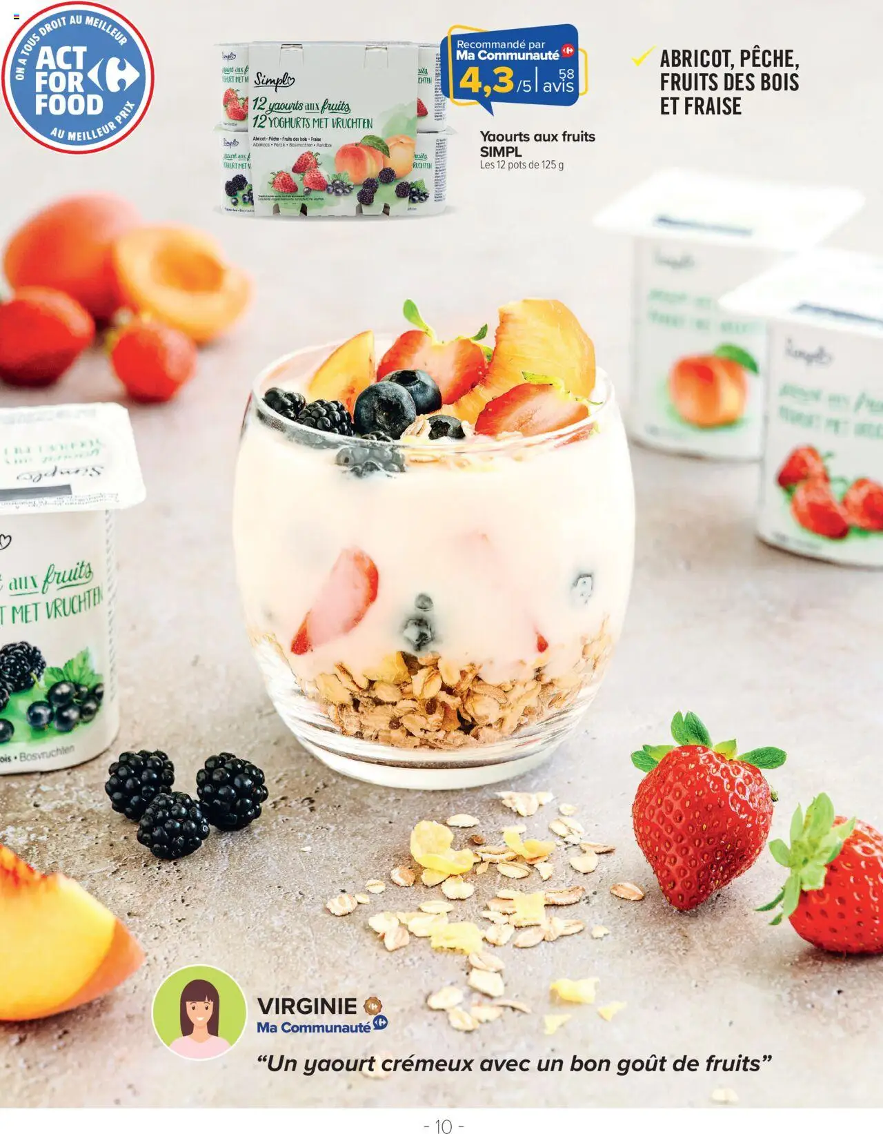 {H1} | Page: 10 | Produits: Yaourts, Abricot, Fraise, Yaourt