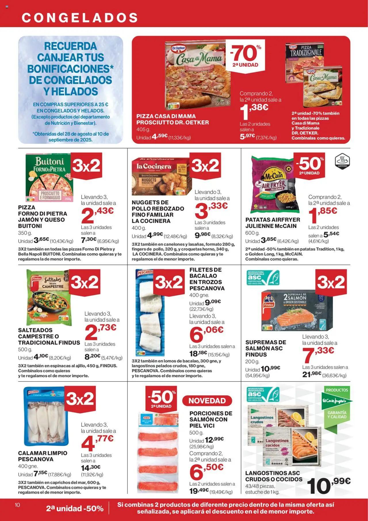 Supercor folleto │ válido desde el 11.09.2025 | Página: 10 | Productos: Queso, Jamón, Pizza, Πορσελάνη