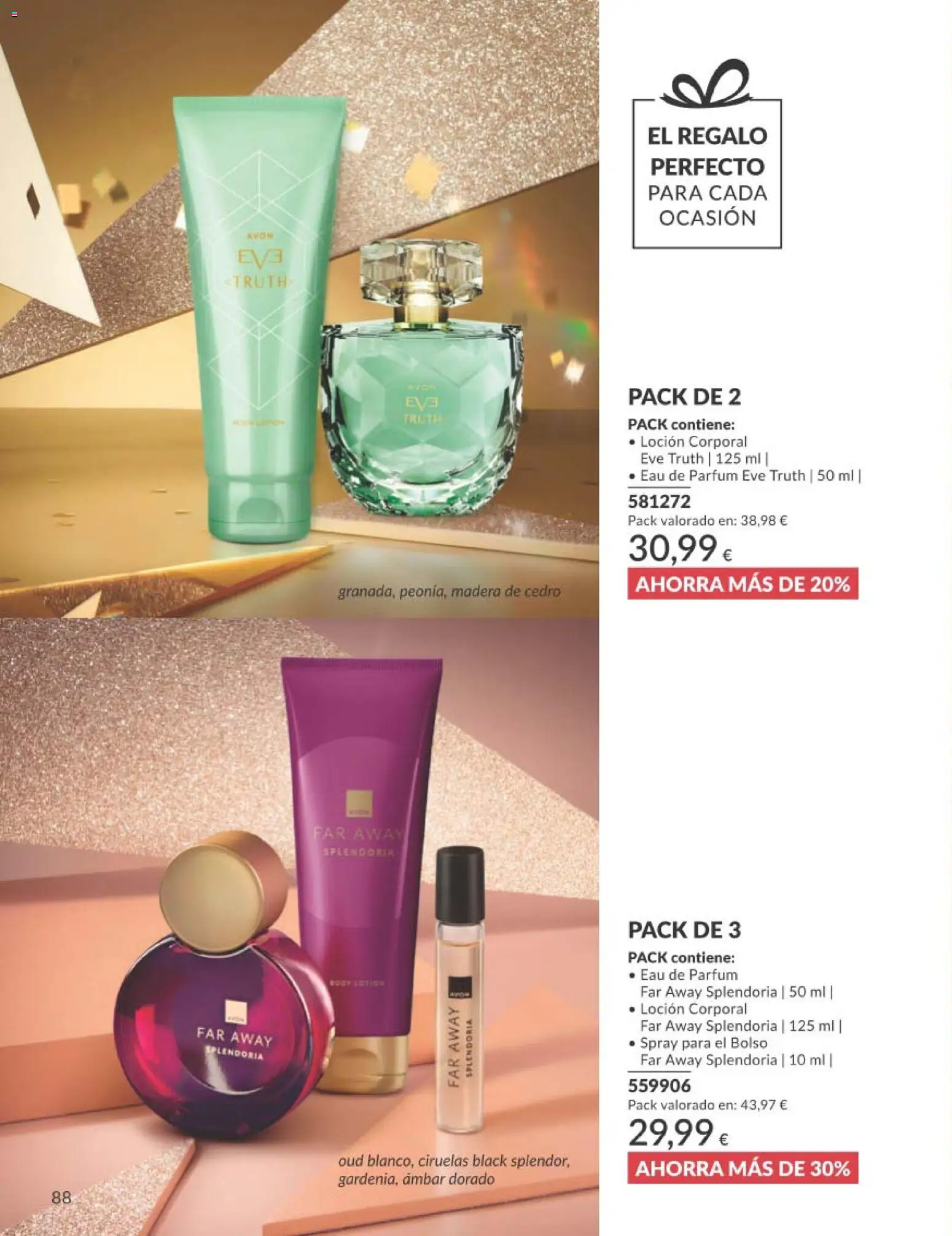 Catálogo AVON campaña 1 │ válido desde el 01.01.2026 | Página: 88 | Productos: Loción corporal, Bolso, Eau de parfum