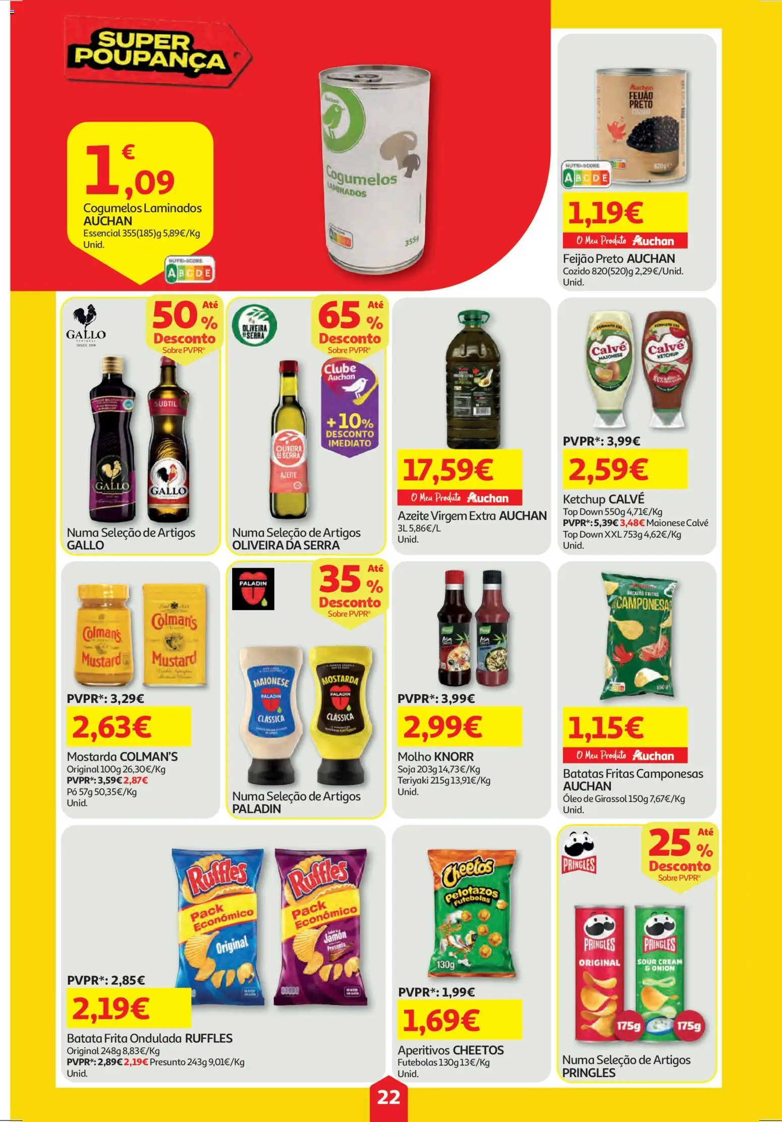 Auchan folheto │ válido de 22.01.2026 | Página: 22 | Produtos: Batata frita, Knorr, Presunto, Ketchup