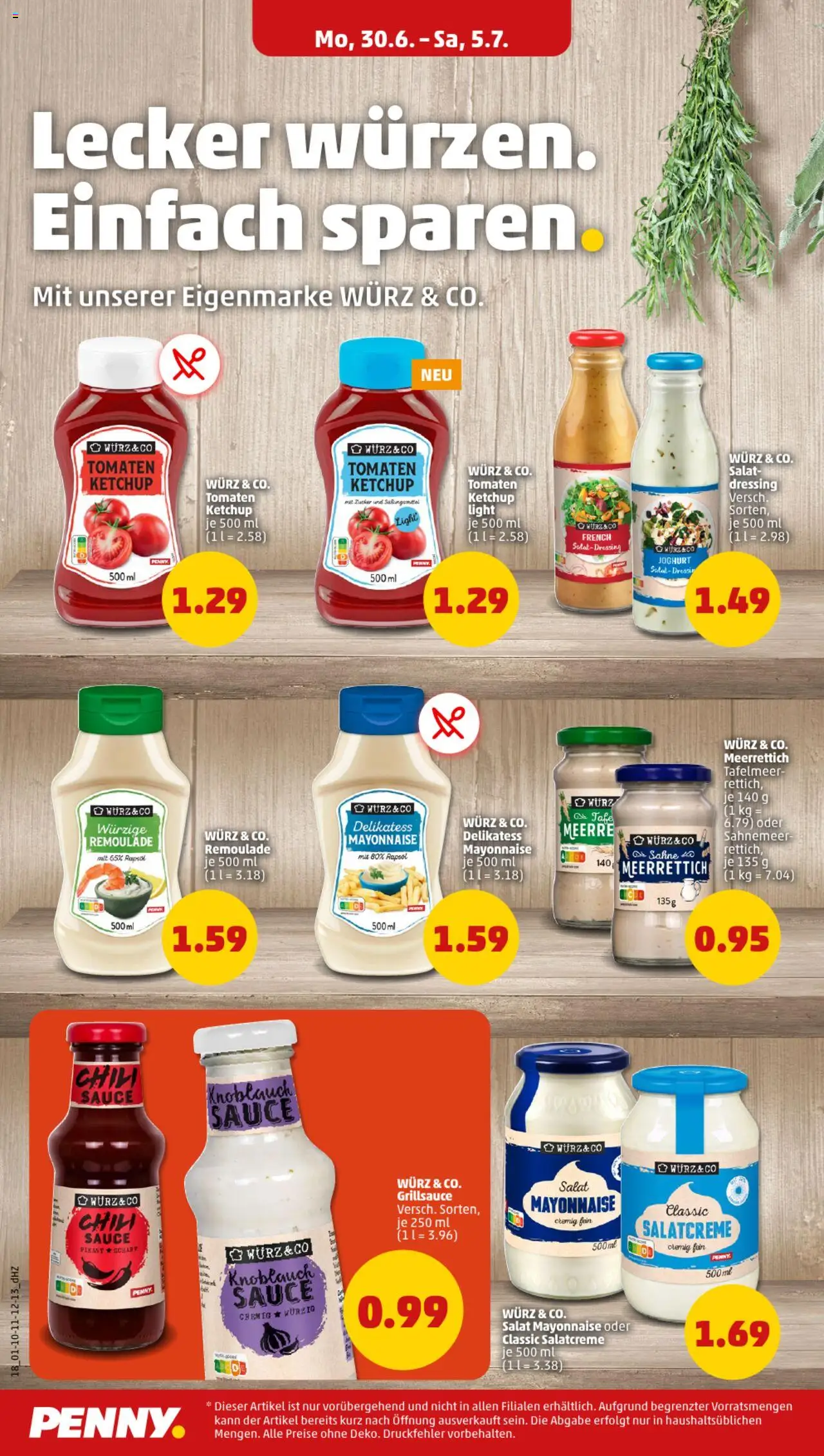 Penny Prospekt 	 - gültig ab dem 30.06.2025 | Seite: 18 | Produkte: Tomaten, Chili, Sahne, Salat