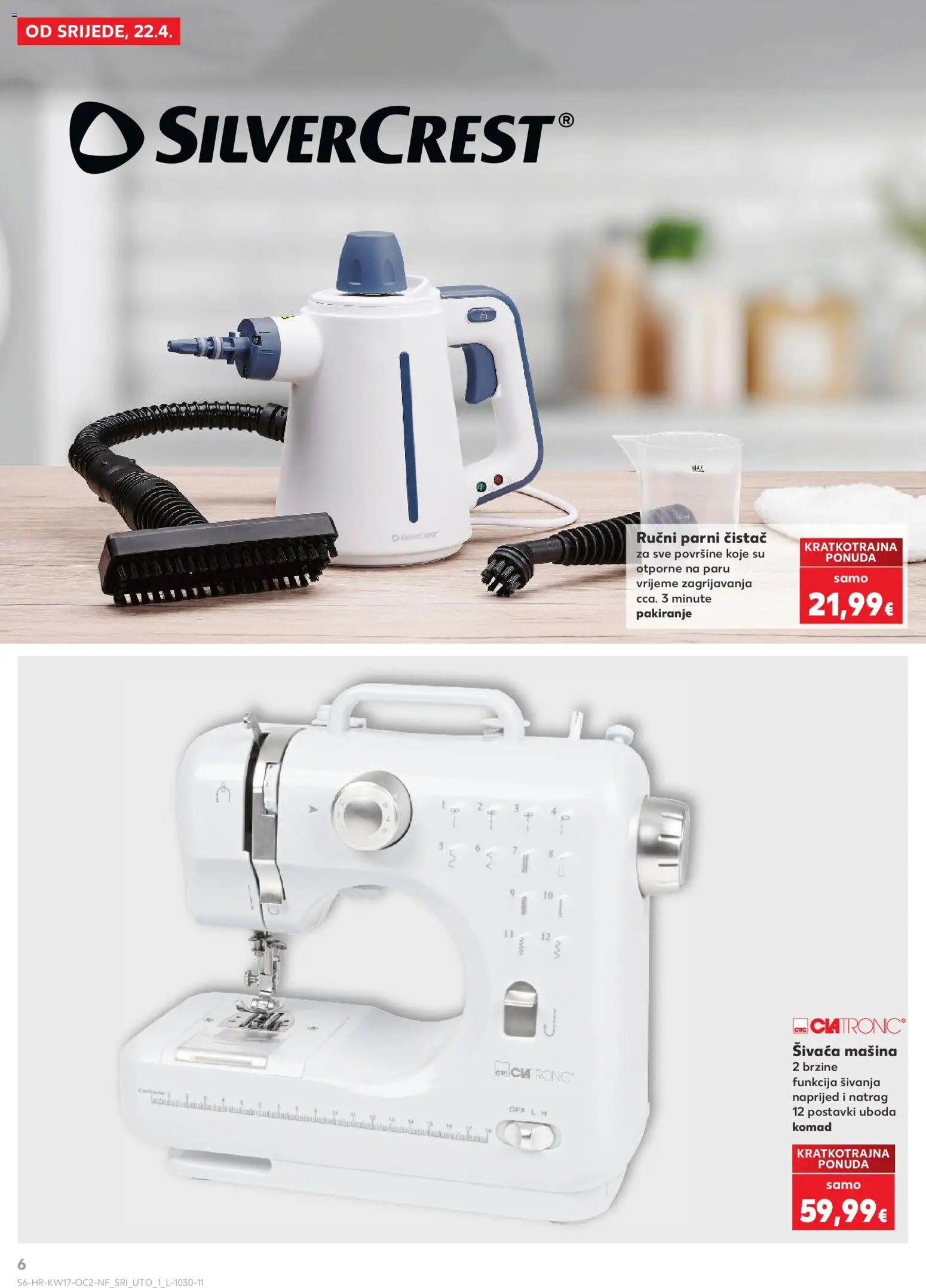 Kaufland katalog | vrijedi od 22.04.2026 | Stranica: 6 | Proizvodi: Parni čistač