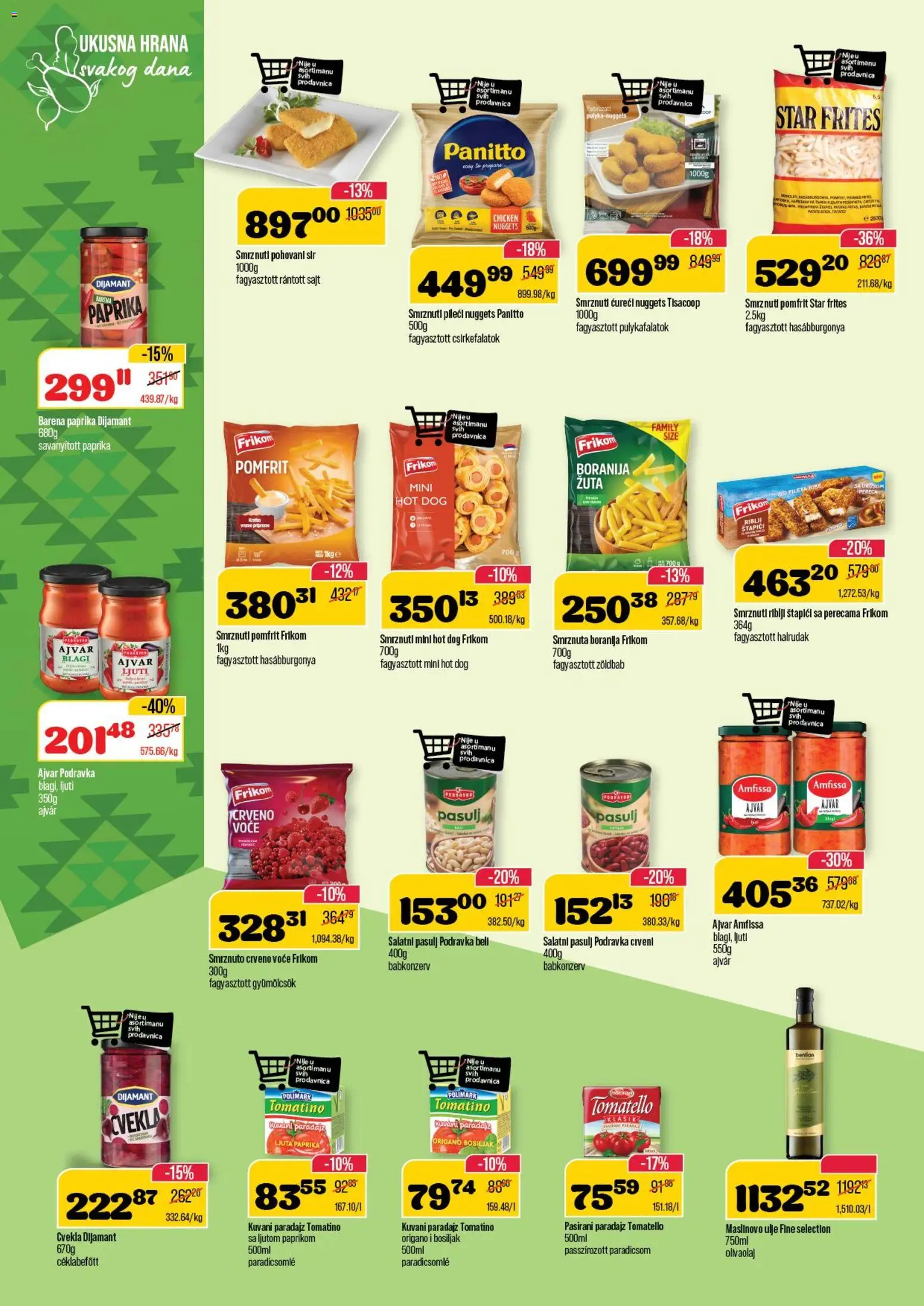 Senta Promet katalog - važi od 05.11.2025 | Strana: 8 | Proizvode: Pasulj, Cvekla, Riblji štapići, Pomfrit