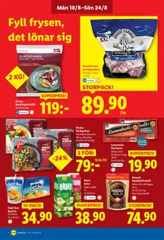 Lidl reklamblad aktuell från 18.08.2025 | Sida: 8 | Produkter: Juice, Äpple, Pasta, Apelsin