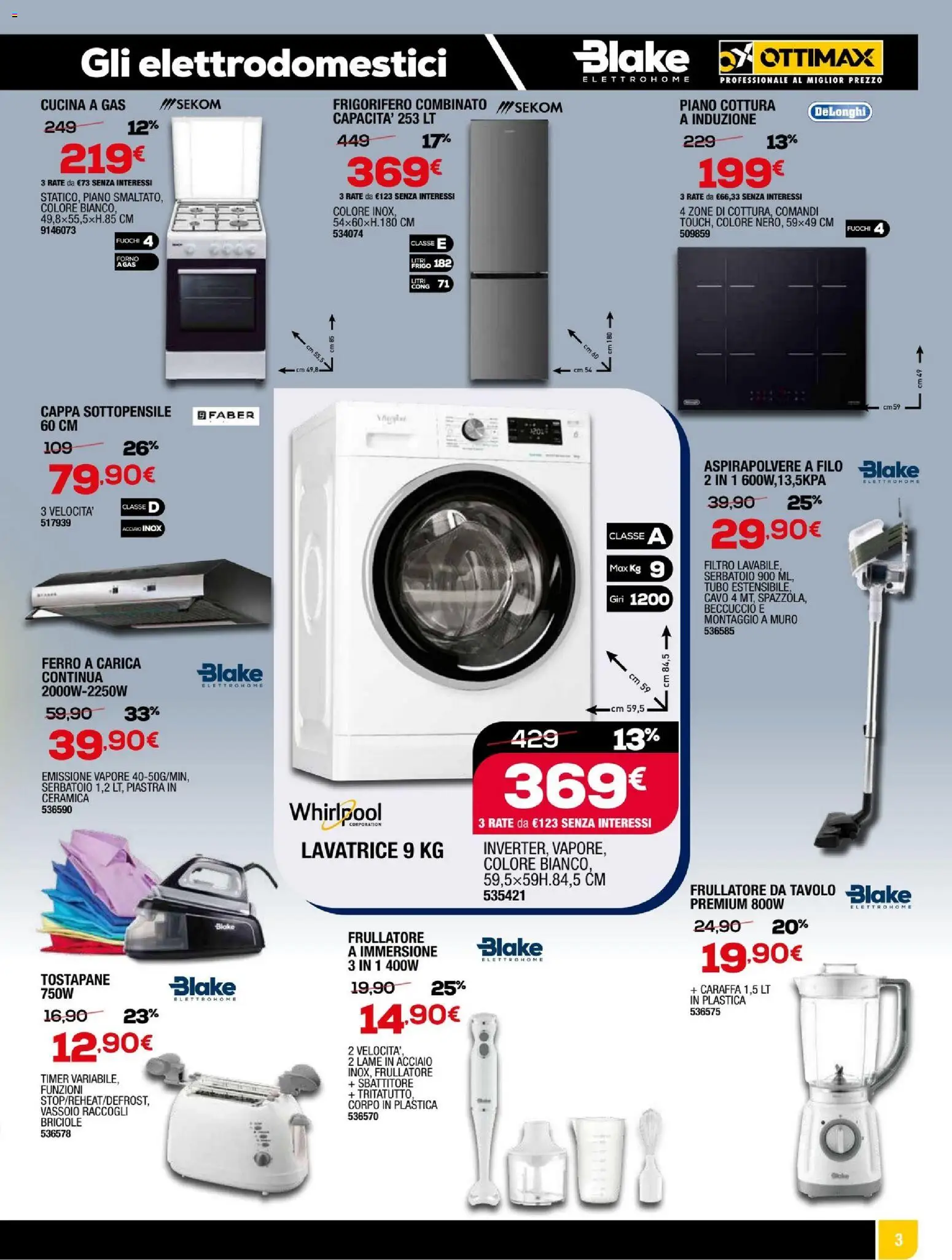 Volantino Ottimax del 05.02.2026 | Pagina: 7 | Prodotti: Caraffa, Tubo, Frigorifero, Tostapane