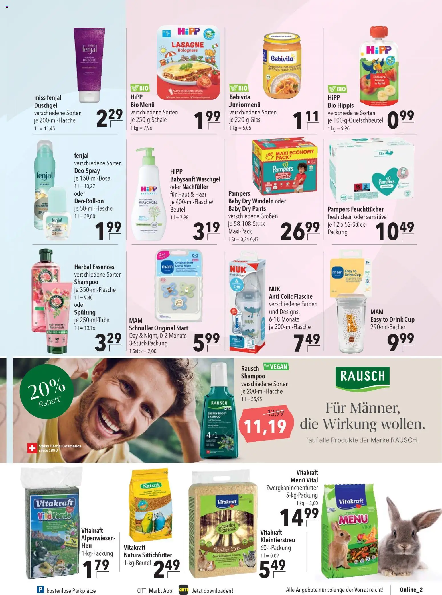 CITTI Markt Prospekt 	 – gültig ab 14.01.2026 | Seite: 15 | Produkte: Shampoo, Duschgel, Pasta, Reis