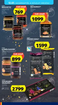 BRUSCHETTA*, szarvasgombával vagy mandulával vagy chilivel, 180 g/üveg - amely érvényes a következő dátumtól: 04.12.2025 | Oldal: 58