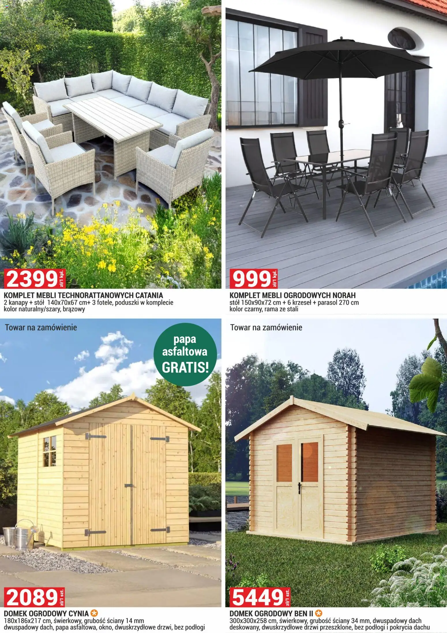 Merkury Market gazetka - Pawilony ogrodowe od 01.03.2026 | Strona: 15 | Produkty: Parasol, Stół