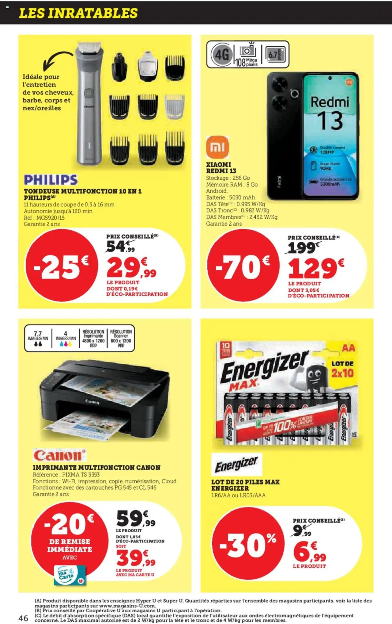 {H1} | Page: 46 | Produits: Imprimante, Tondeuse, Scanner, Piles
