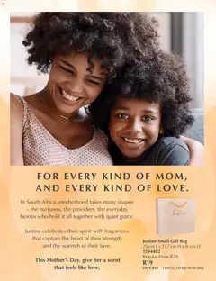 Justine specials catalogue – valid from 01.04.2026 | Page: 3 | Products: Gift bag, Bag, Stock