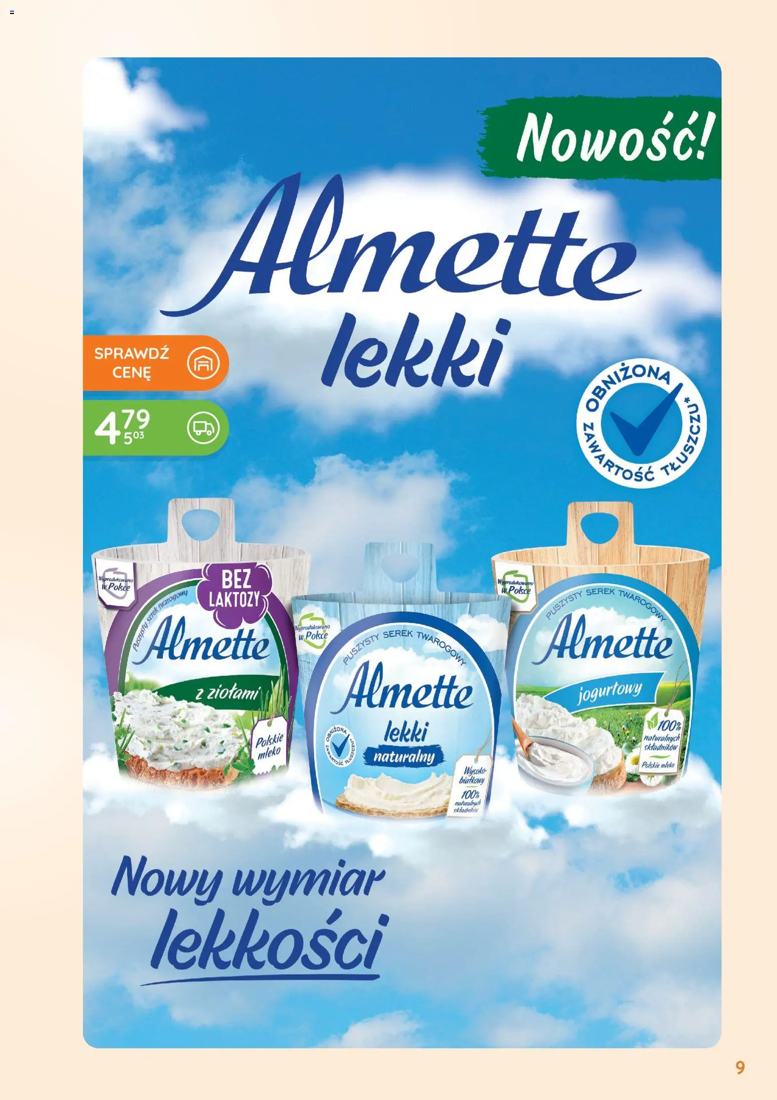 Eurocash Gazetka - Oferta Handlowa od 19.01.2026 | Strona: 9 | Produkty: Serek, Mleko