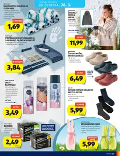 Hofer katalog akcije – veljaven od 19.03.2026 | Stran: 23 | Izdelki: Kos, Jakna, Nogavice, Natikaci