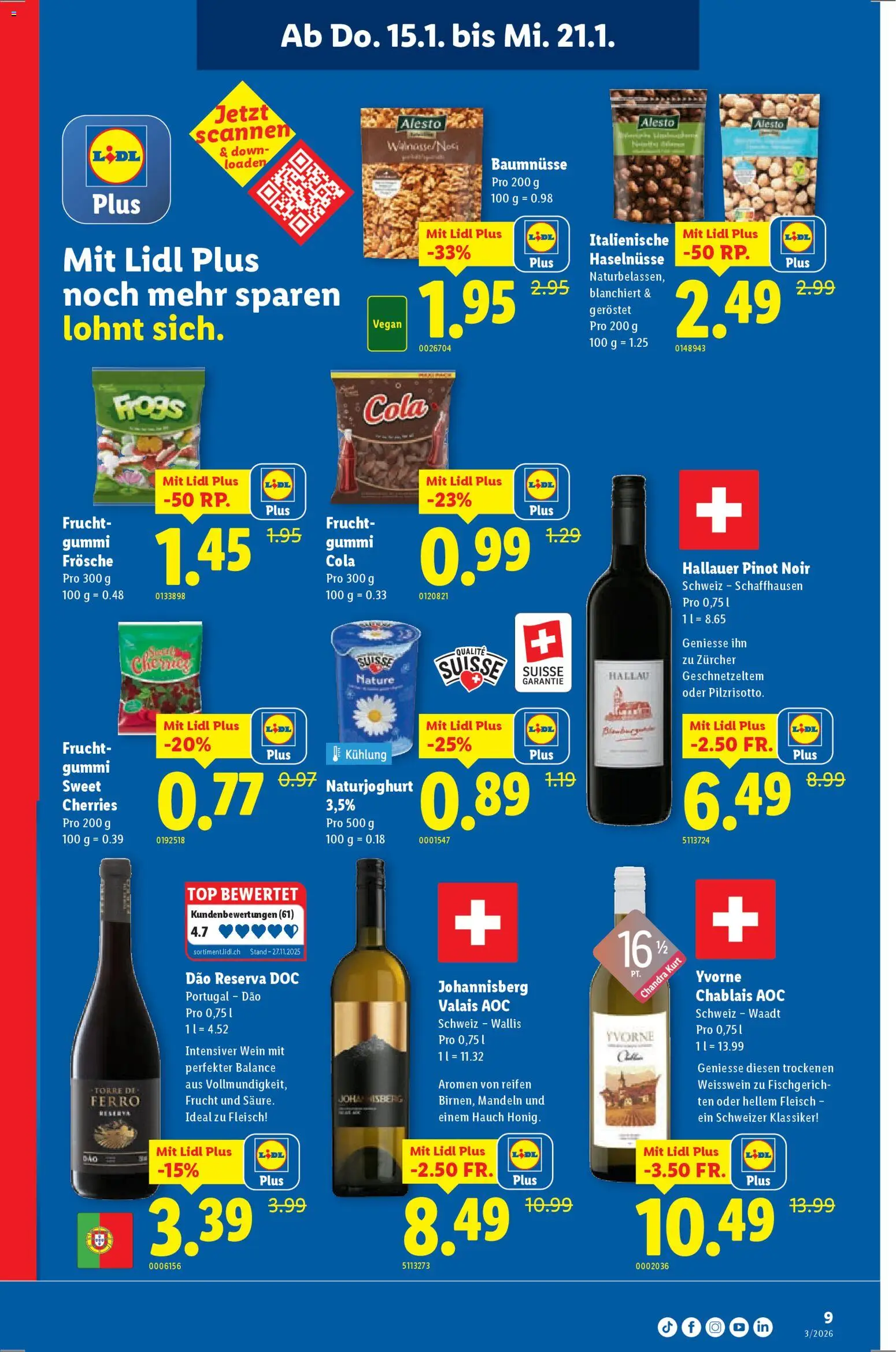 Lidl Aktionen – gültig ab 15.01.2026 | Seite: 9 | Produkte: Weißwein, Wein, Top