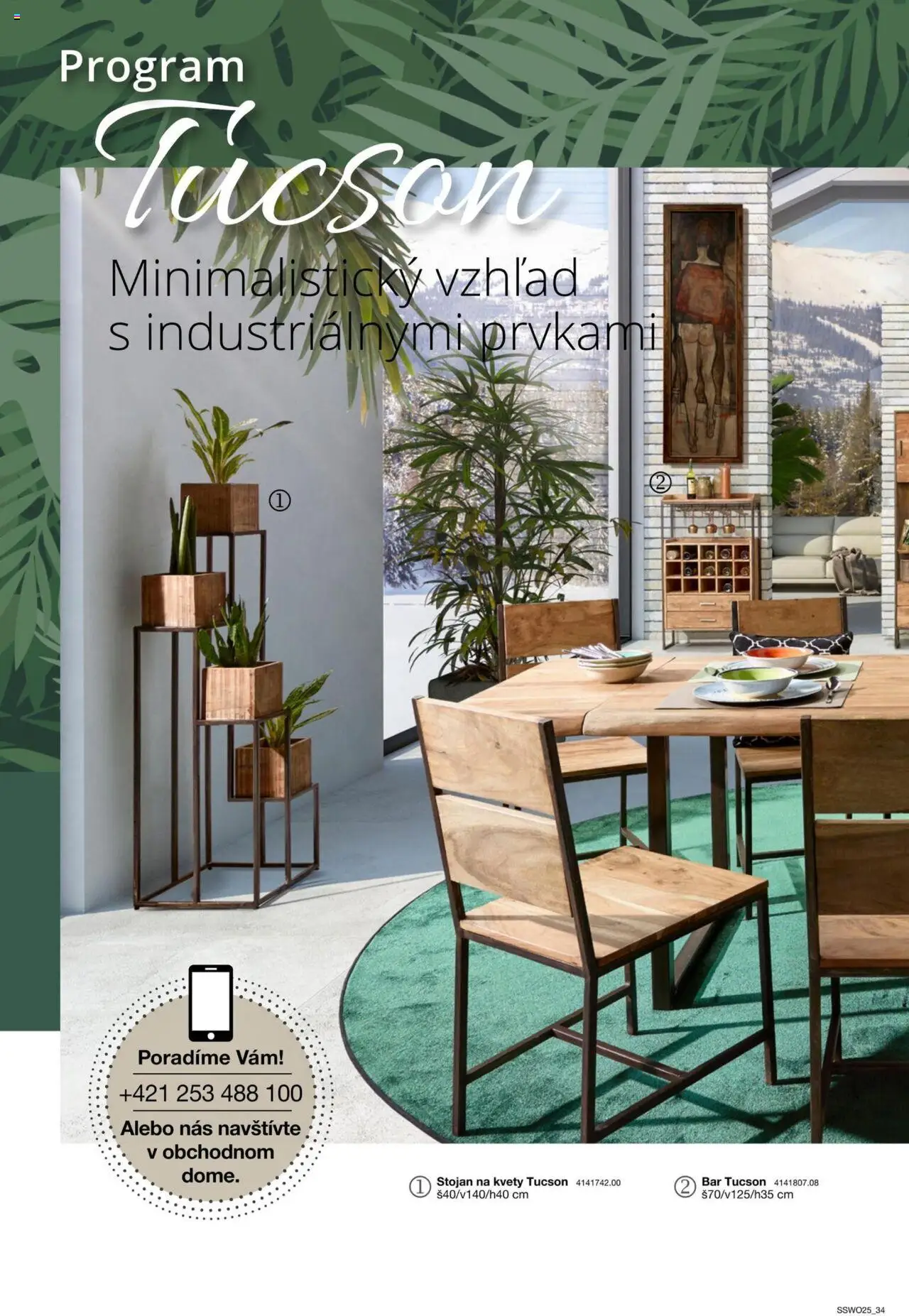 Nové Sconto nábytok akcie – leták je platný od 26.02.2025 | Strana: 34 | Produkty: Stojan na kvety, Kvety