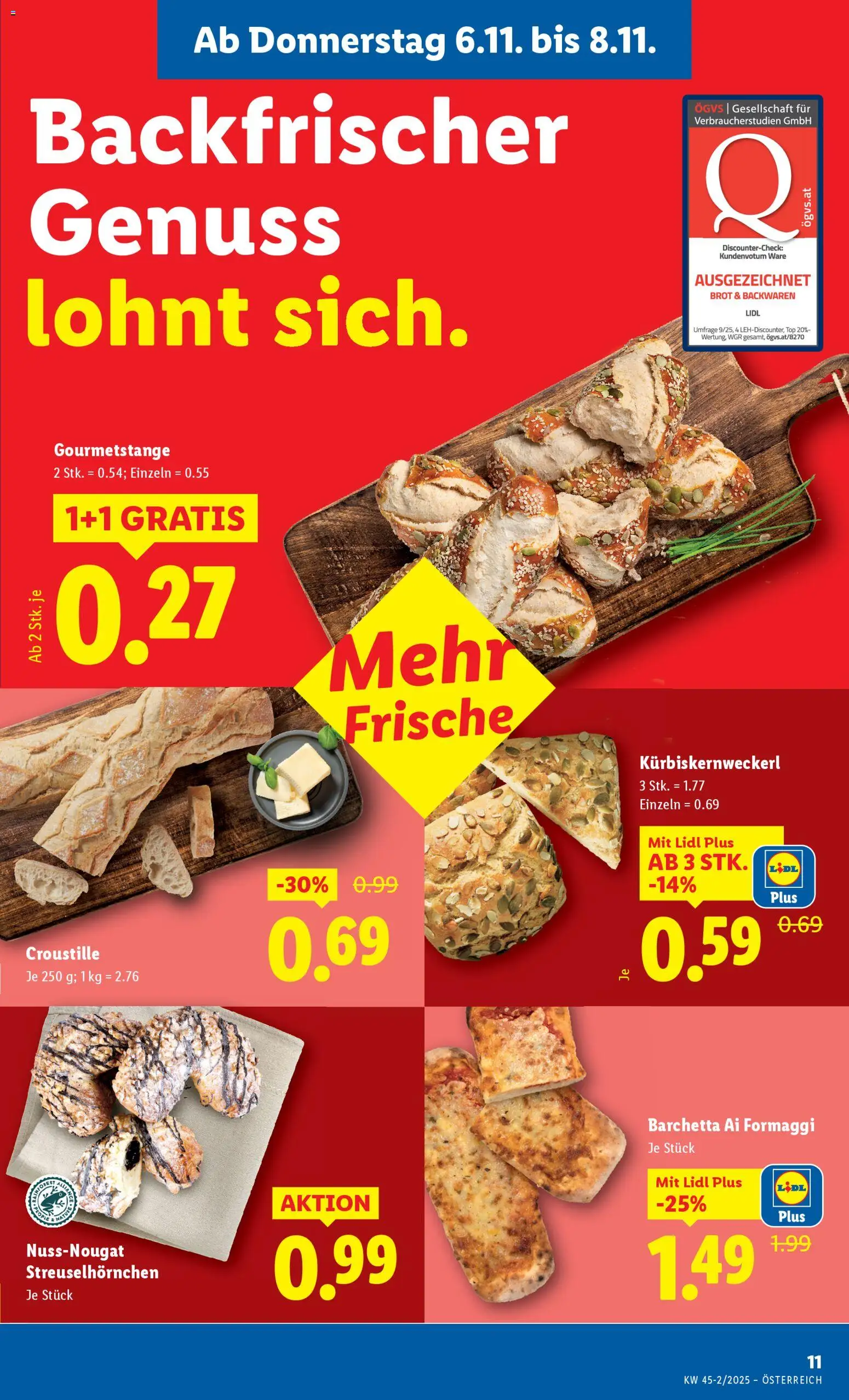 Lidl Flugblatt - Eisenstadt, Ebenfurth, Mattersburg gültig ab 06.11.2025 | Seite: 13 | Produkte: Brot