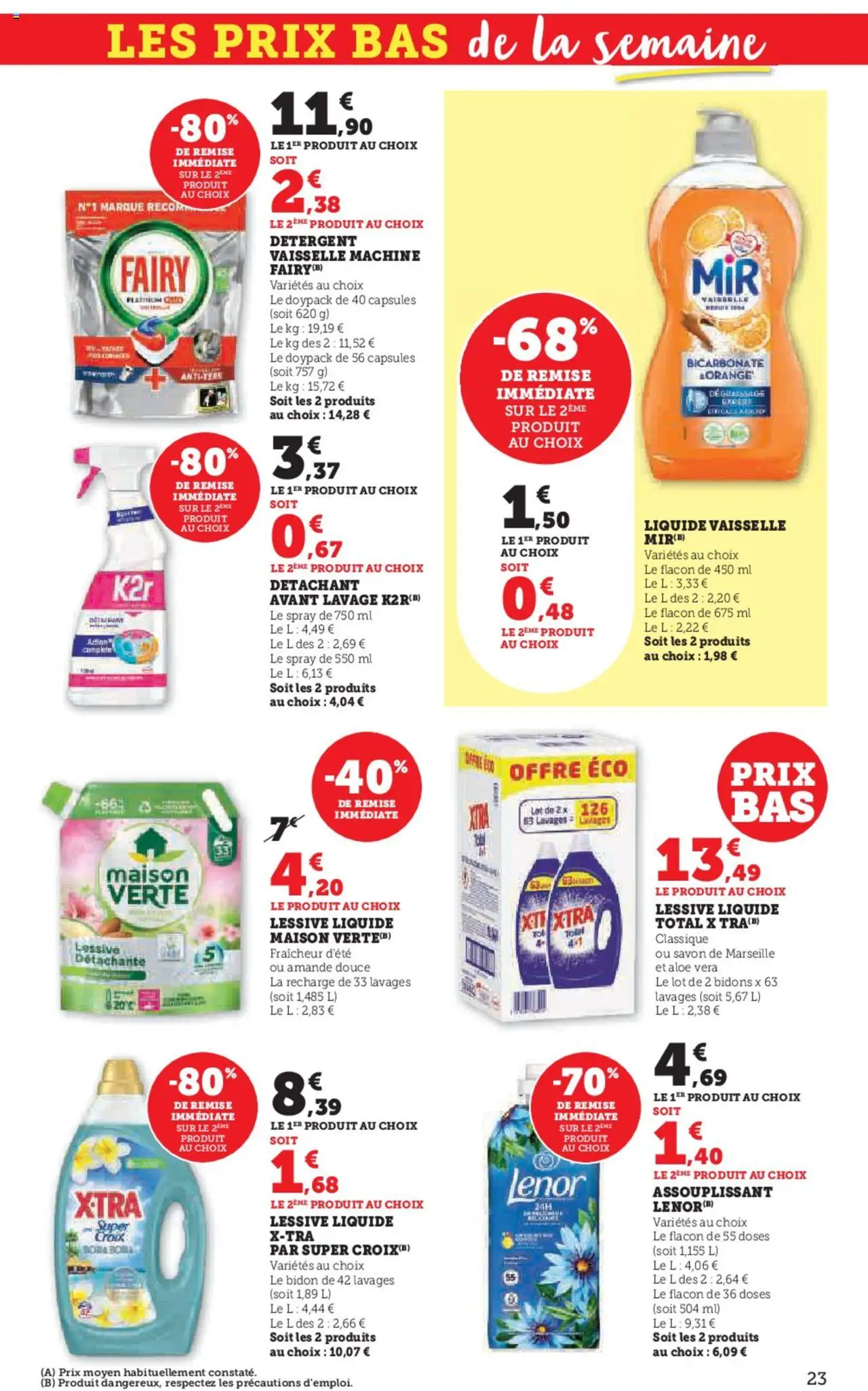 {H1} | Page: 23 | Produits: Fairy, Savon, Lessive Liquide, Lessive