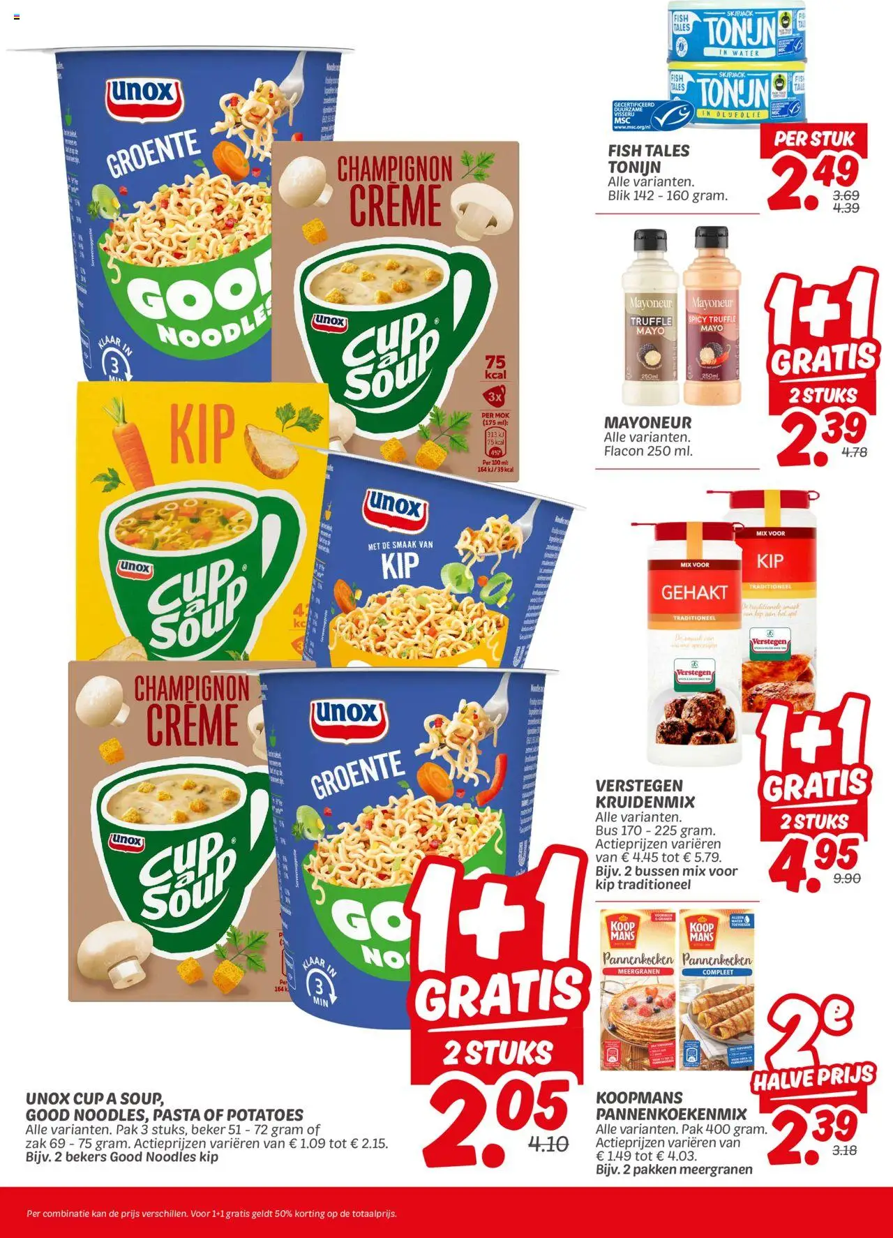  | Pagina: 15 | Producten: Pannenkoeken, Tonijn, Zak, Crème