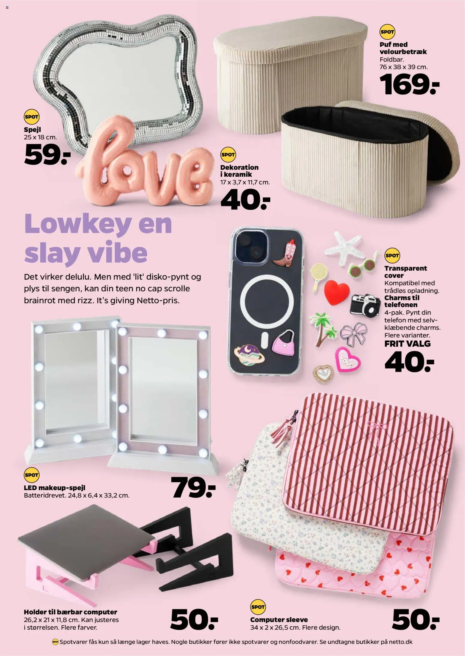 Netto tilbudsavis – gyldig fra 07.03.2026 | Side: 28 | Produkter: Case, Spejl, Computer, Puf