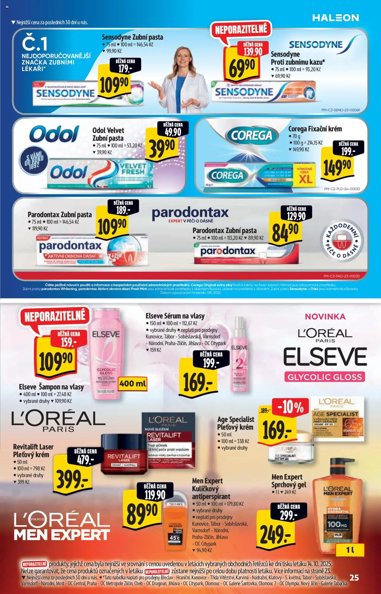 Albert katalog - Hypermarket od 22.10.2025 | Strana: 25 | Produkty: Zubní pasta, Corega, Parodontax, Parodontax zubní pasta