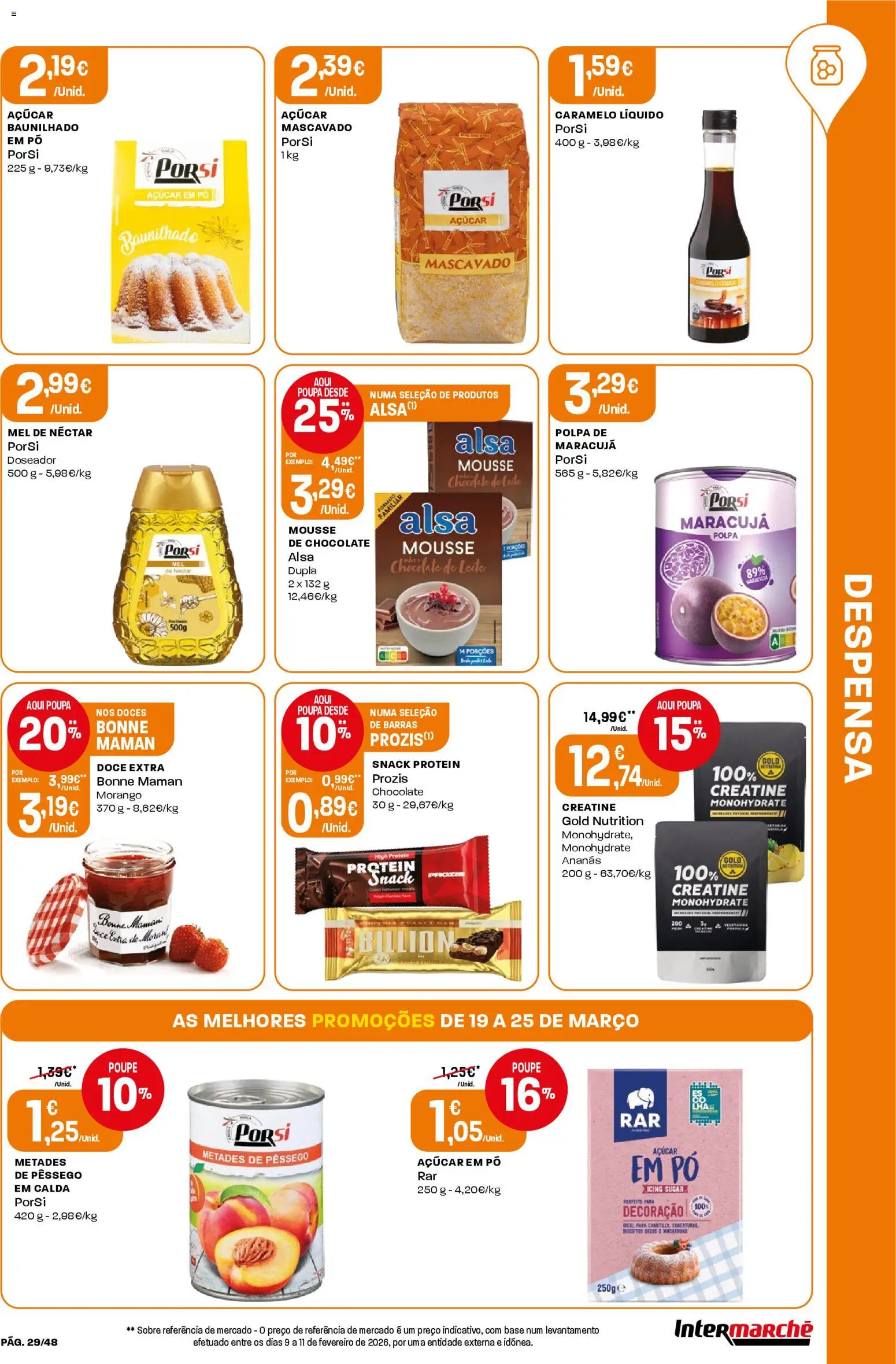 Intermarché folheto │ válido de 19.03.2026 | Página: 29 | Produtos: Base, Chocolate, Mel, Açúcar