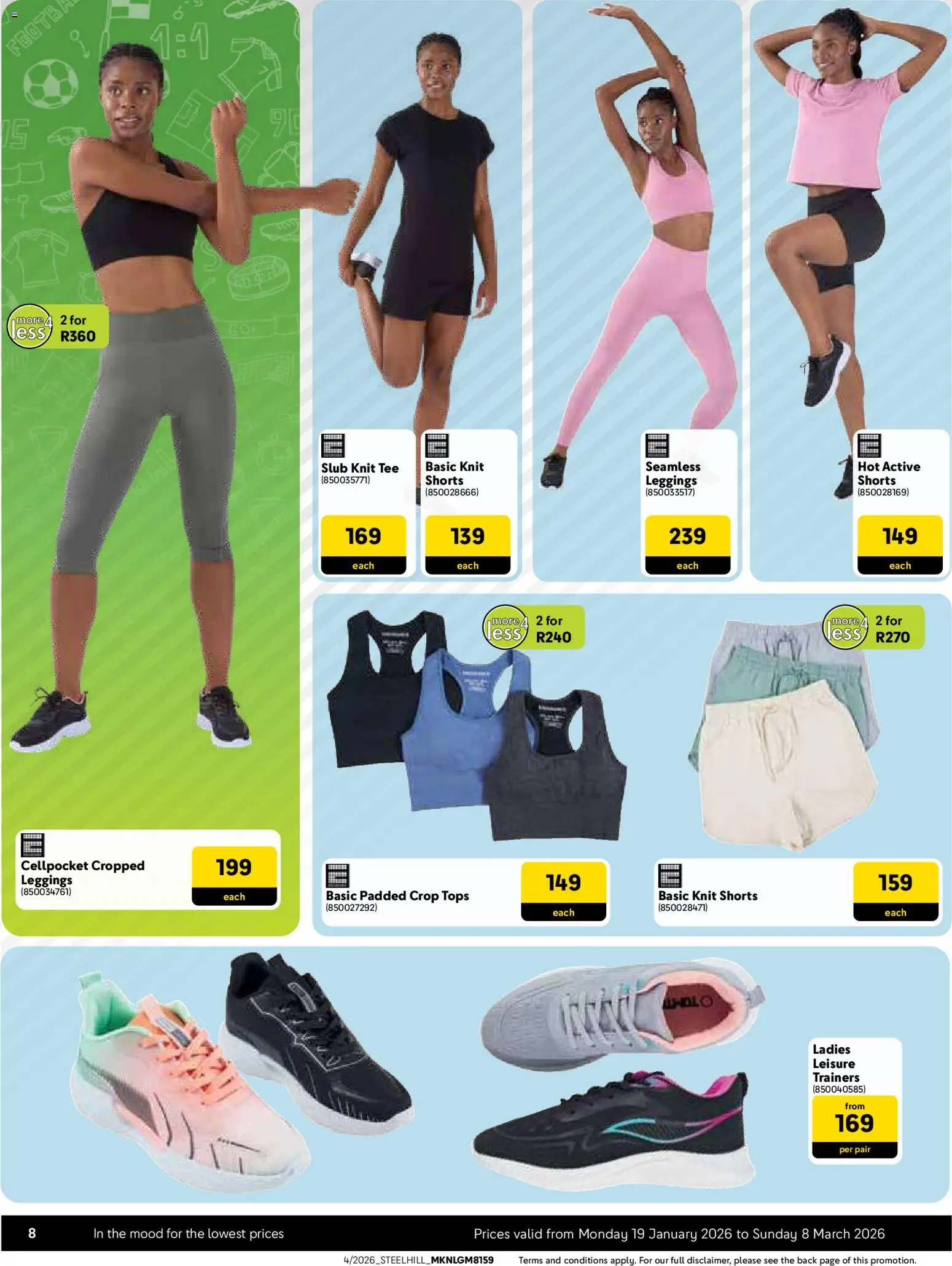 New Makro catalogue – valid from 19.01.2026 | Page: 8 | Products: Leggings, Shorts