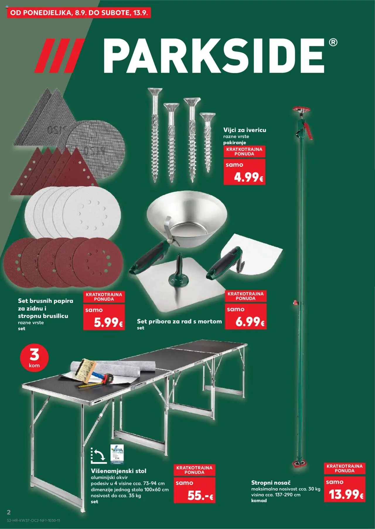 Kaufland katalog | vrijedi od 10.09.2025 | Stranica: 2 | Proizvodi: Stol, Parkside