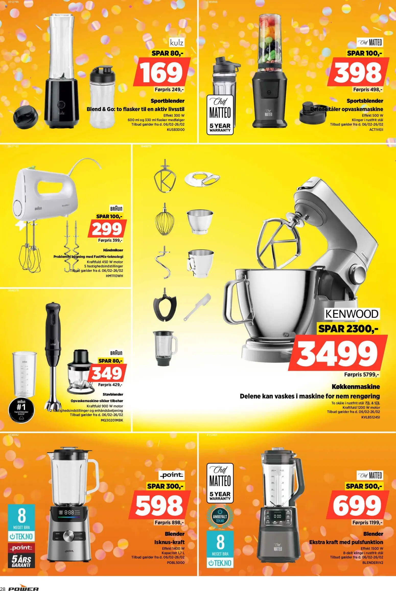Power tilbudsavis – gyldig fra 20.02.2026 | Side: 28 | Produkter: Opvaskemaskine