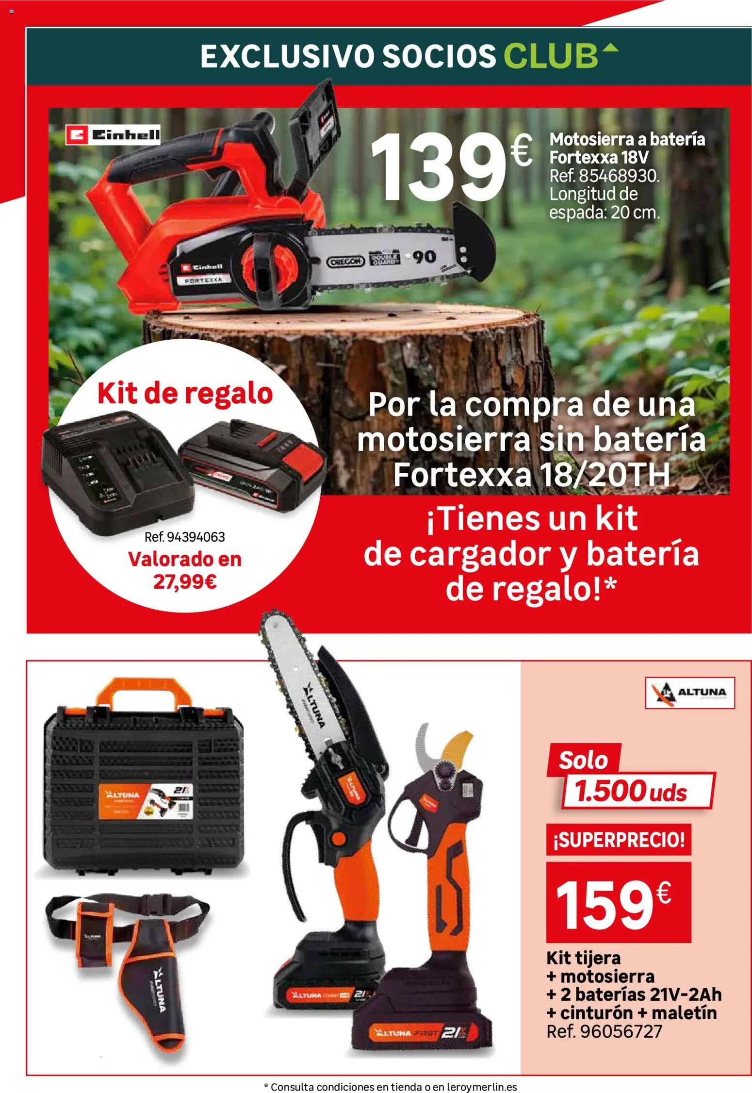 Leroy Merlin catálogo │ válido desde el 30.12.2025 | Página: 65 | Productos: Motosierra, Cinturón, Batería