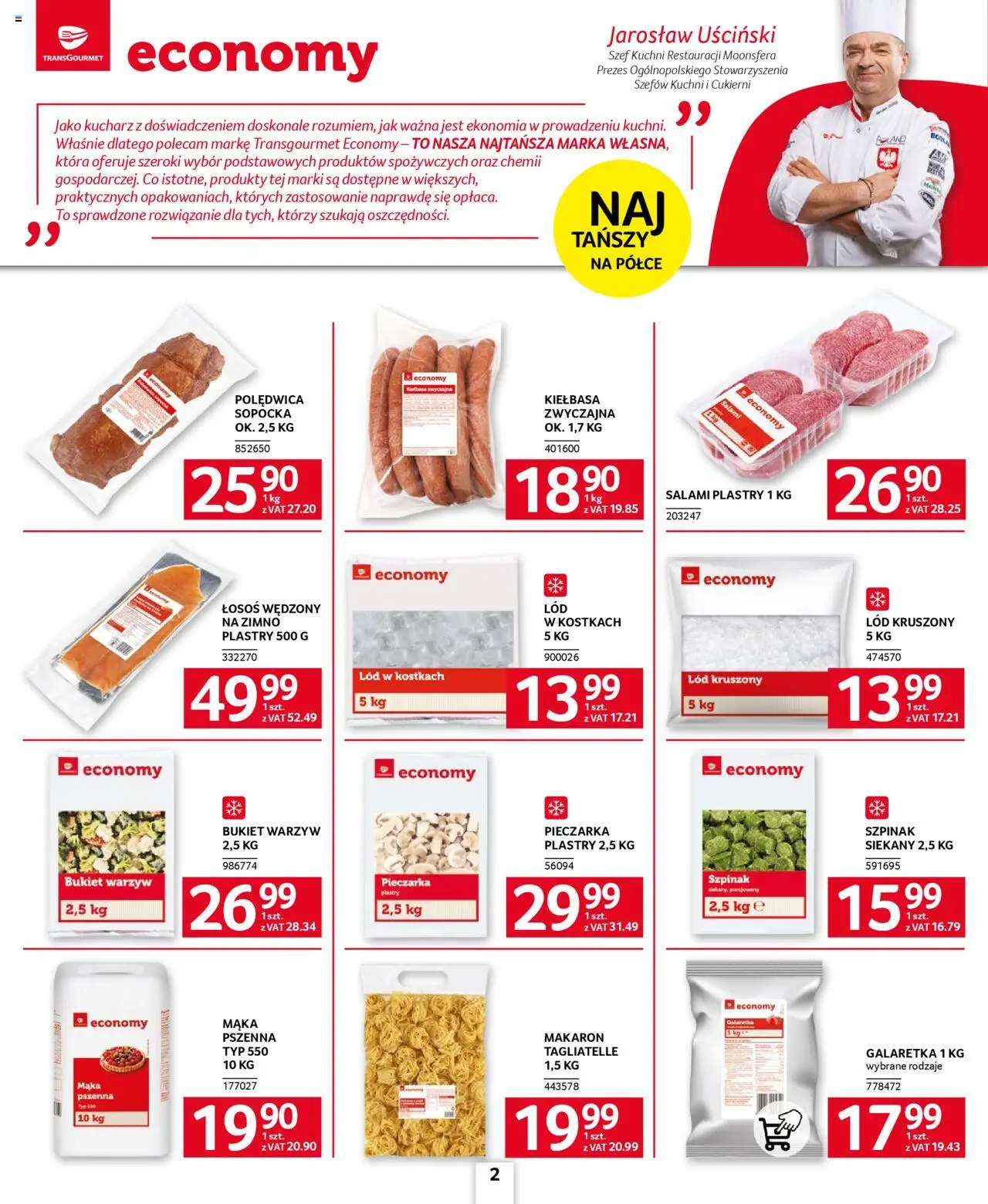 Selgros cash&carry Gazetka - Oferta dla gastronomii od 28.08.2025 | Strona: 2 | Produkty: Kiełbasa, Łosoś wędzony, Łosoś, Tagliatelle