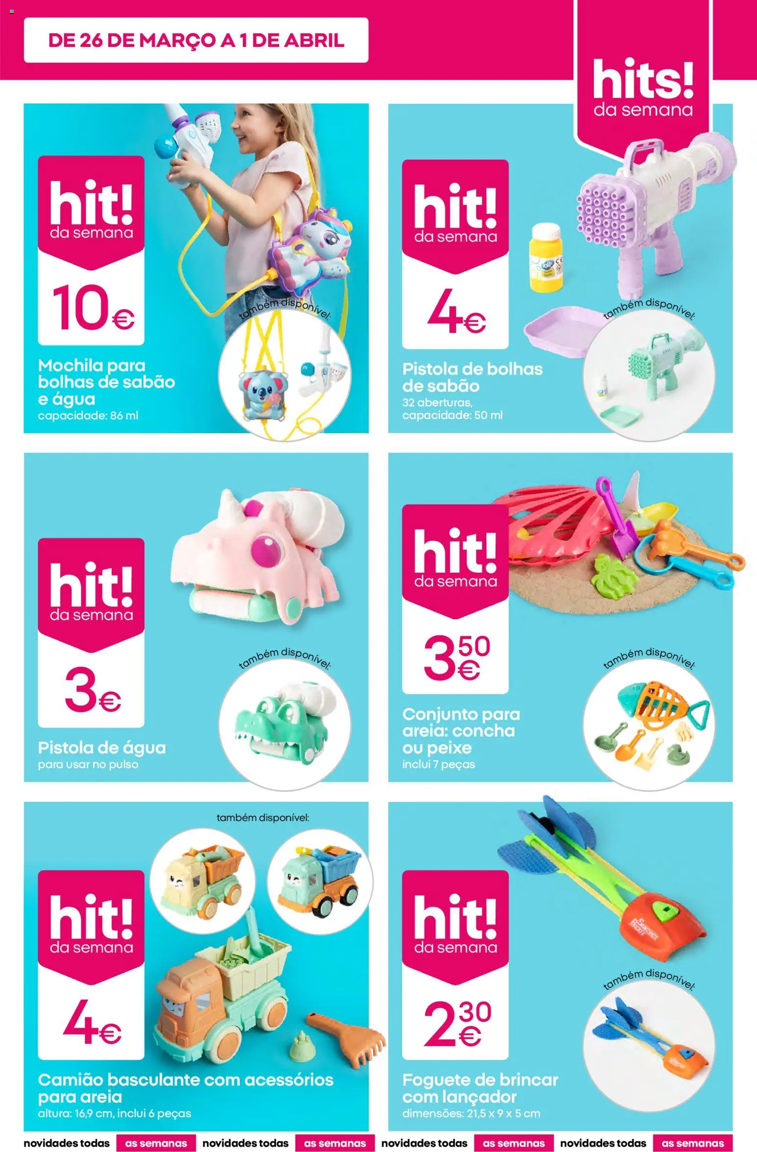 Pepco folheto │ válido de 26.03.2026 | Página: 3 | Produtos: Agua, Mochila, Areia, Sabão