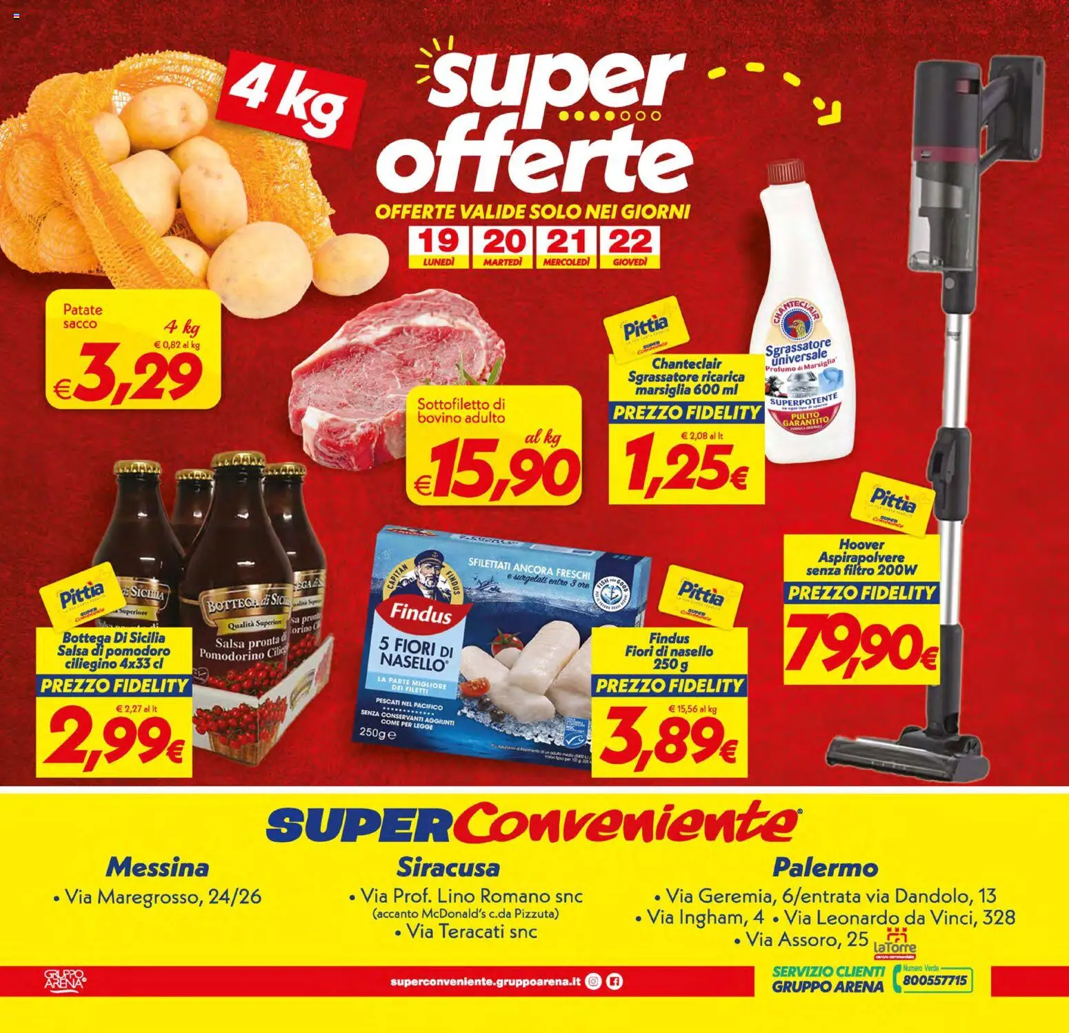 Volantino SuperConveniente del 13.01.2026 | Pagina: 24 | Prodotti: Bovino, Sgrassatore, Aspirapolvere, Profumo