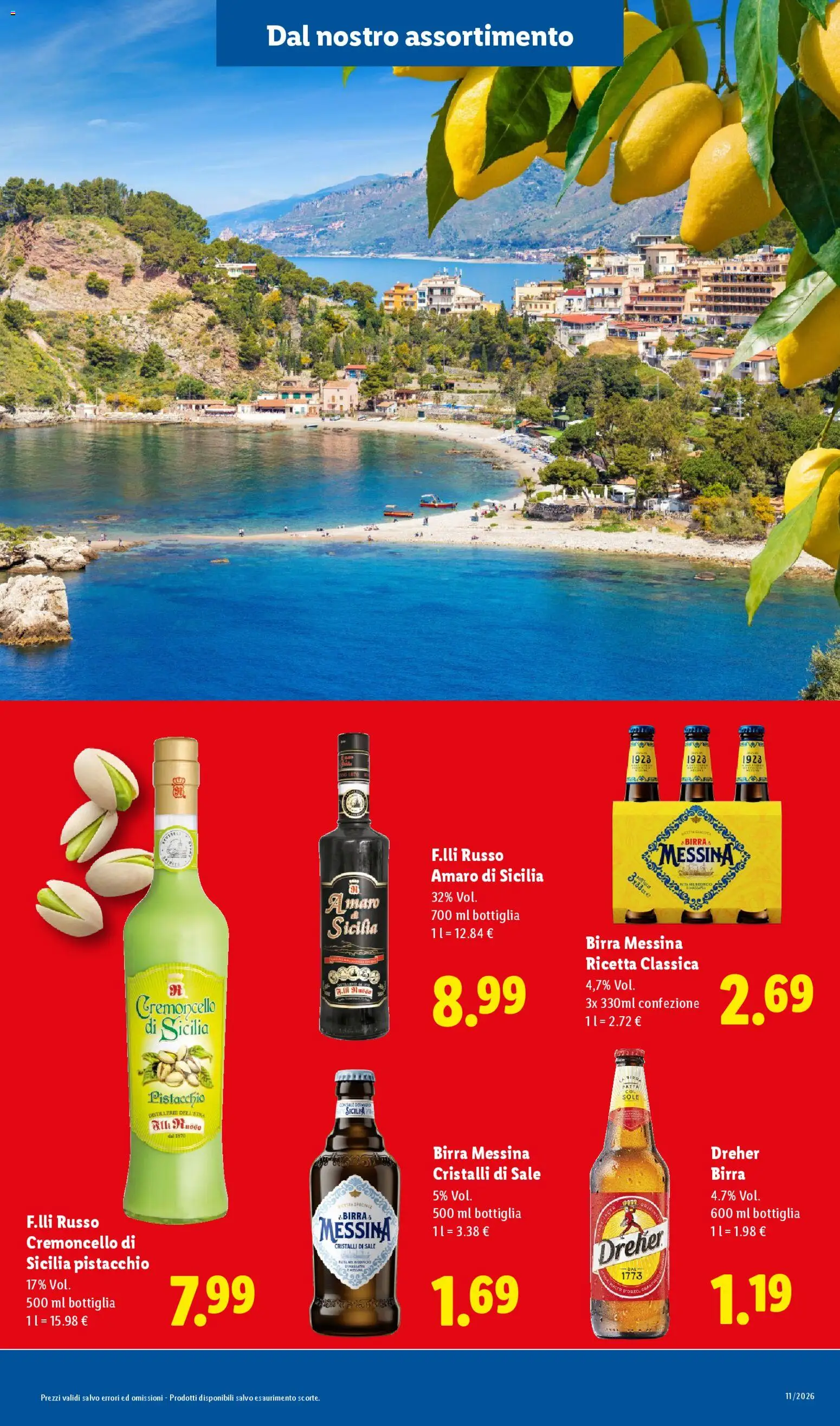 Volantino Lidl del 09.03.2026 | Pagina: 13 | Prodotti: Birra, Sale, Birra messina, Amaro