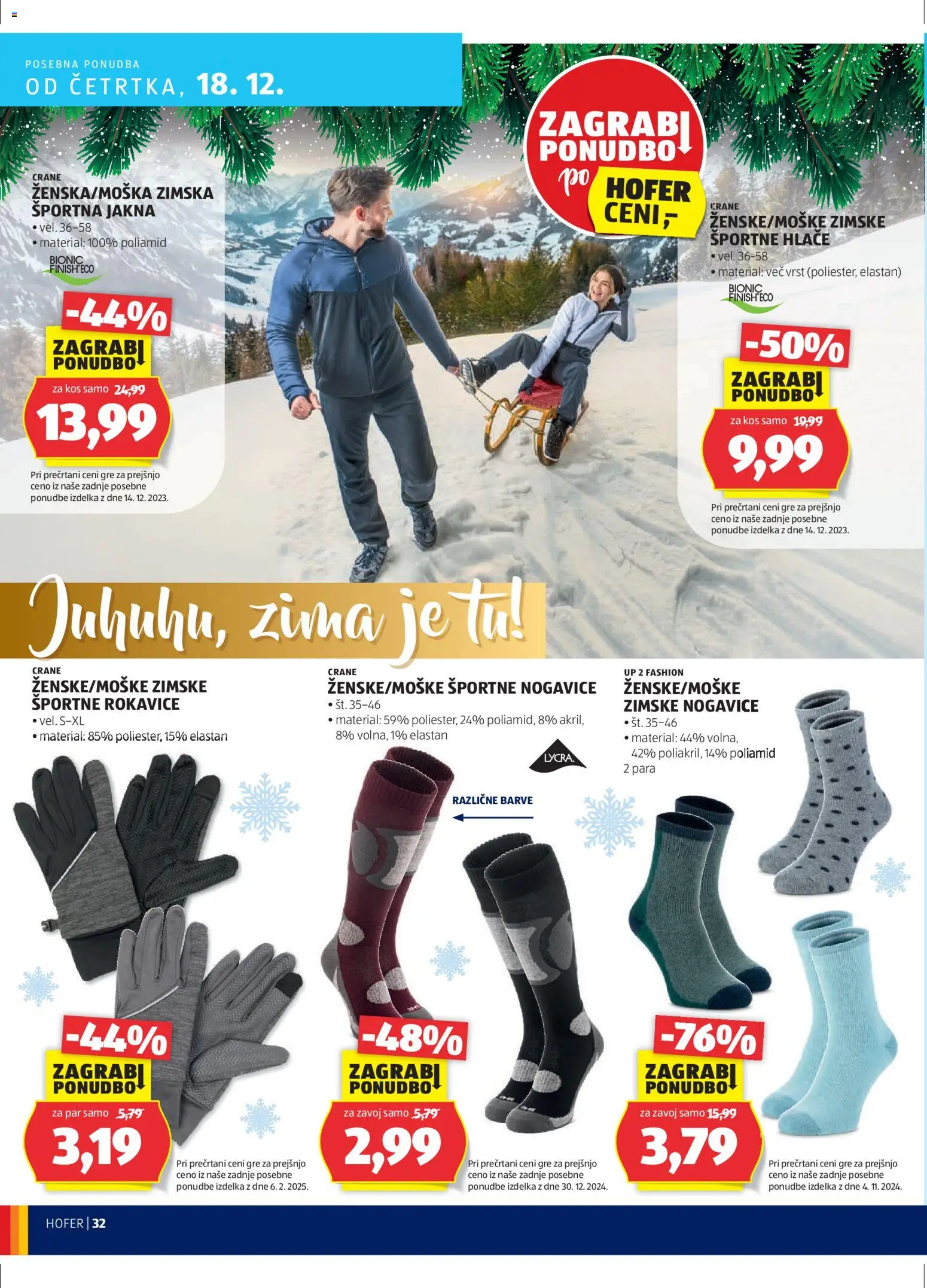 Hofer SI katalog | vrijedi od 11.12.2025 | Stranica: 32 | Proizvodi: Jakna, Hlače, Finish
