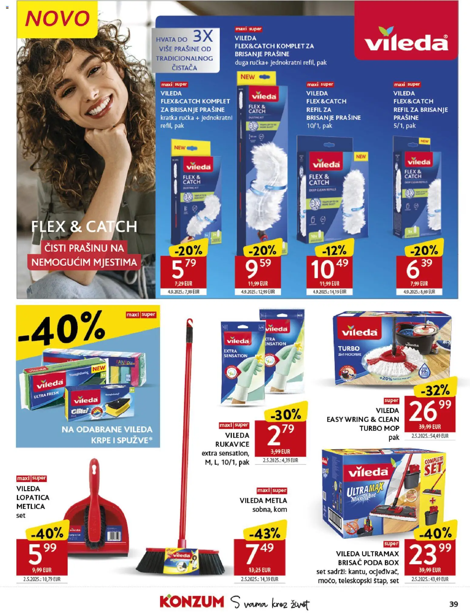 Konzum HR akciós ujság - amely érvényes a következő dátumtól: 14.01.2026 | Oldal: 39 | Termékek: Vileda