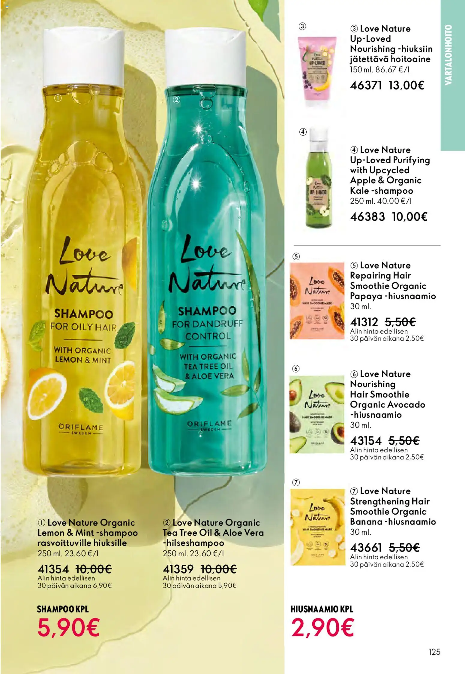 Oriflame - Esite 05 – voimassa 01.04.2026 alkaen | Sivu: 125 | Tuotteet: Shampoo, Hoitoaine, Hiusnaamio