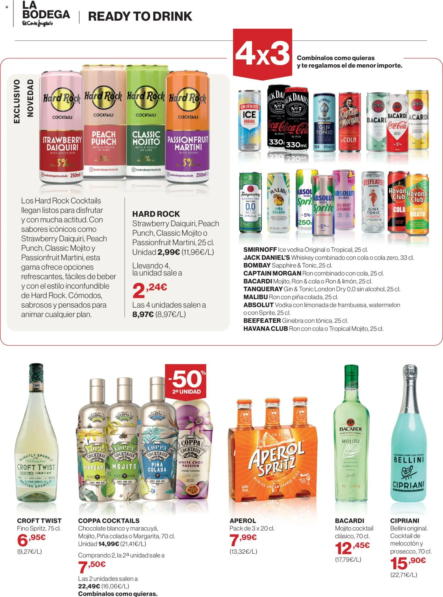 Hipercor catálogo │ válido desde el 23.04.2026 | Página: 20 | Productos: Ron, Chocolate, Vodka, Μαρμελάδα ροδάκινο